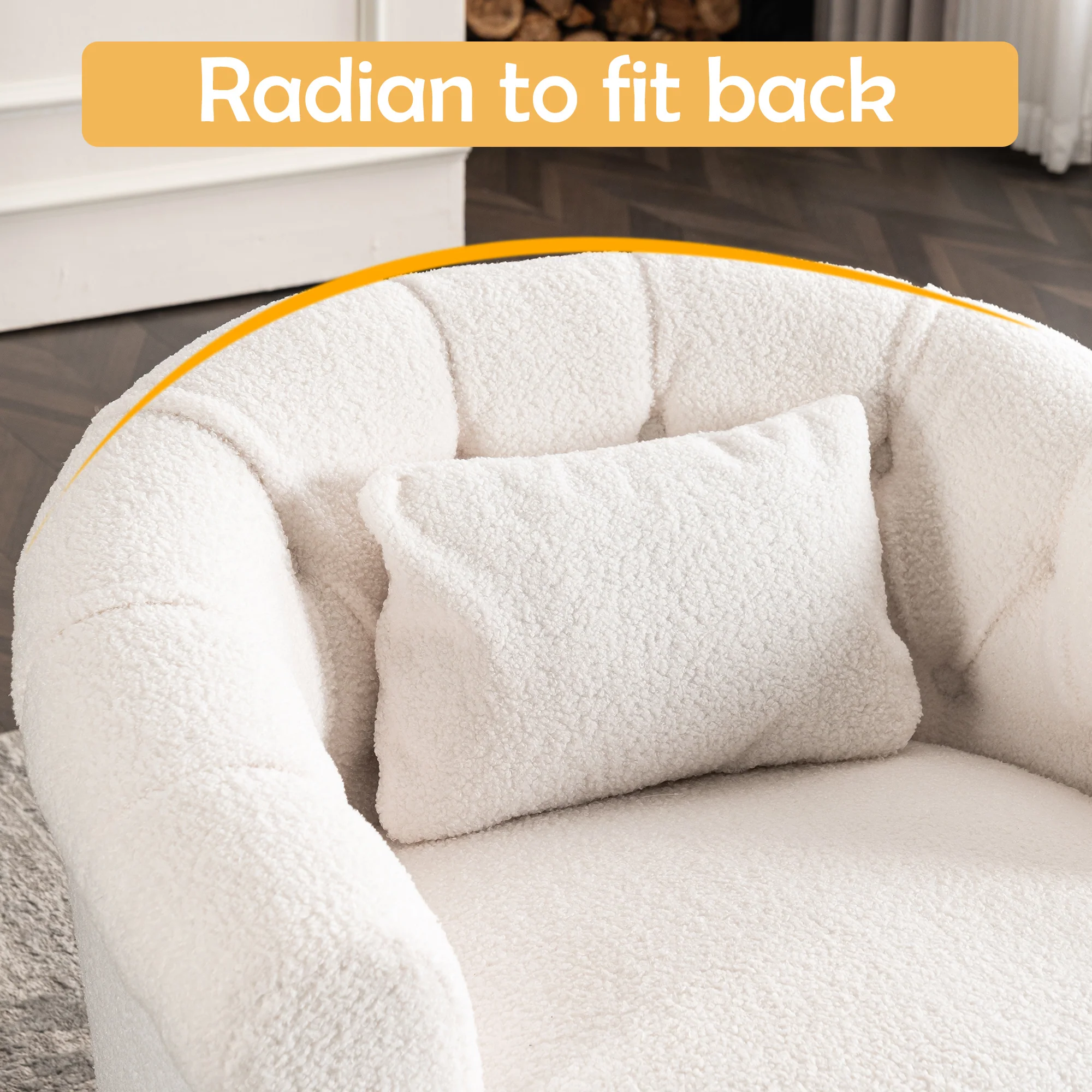 Swivel Barrel Chair with Ottoman - Image 4