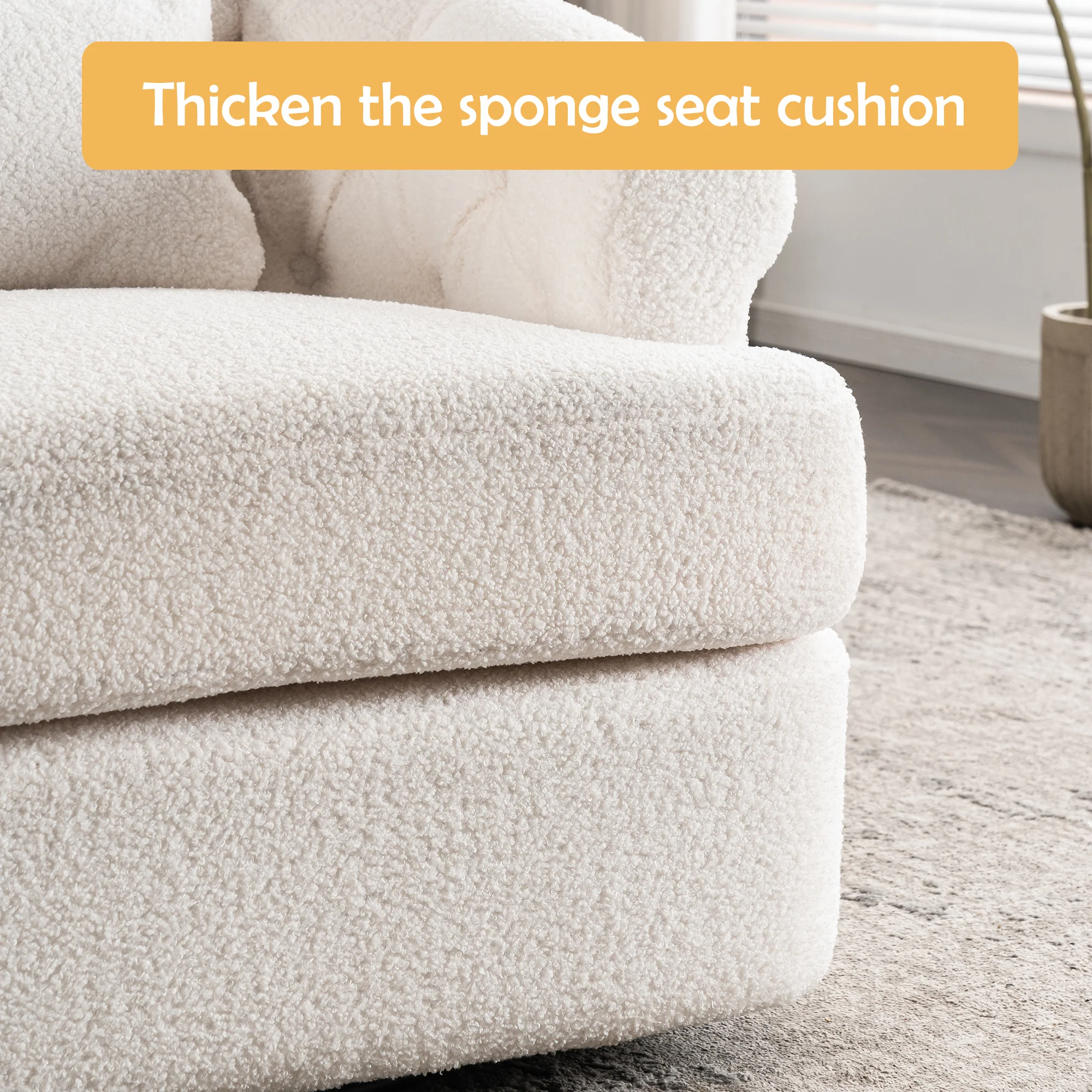 Swivel Barrel Chair with Ottoman - Image 6