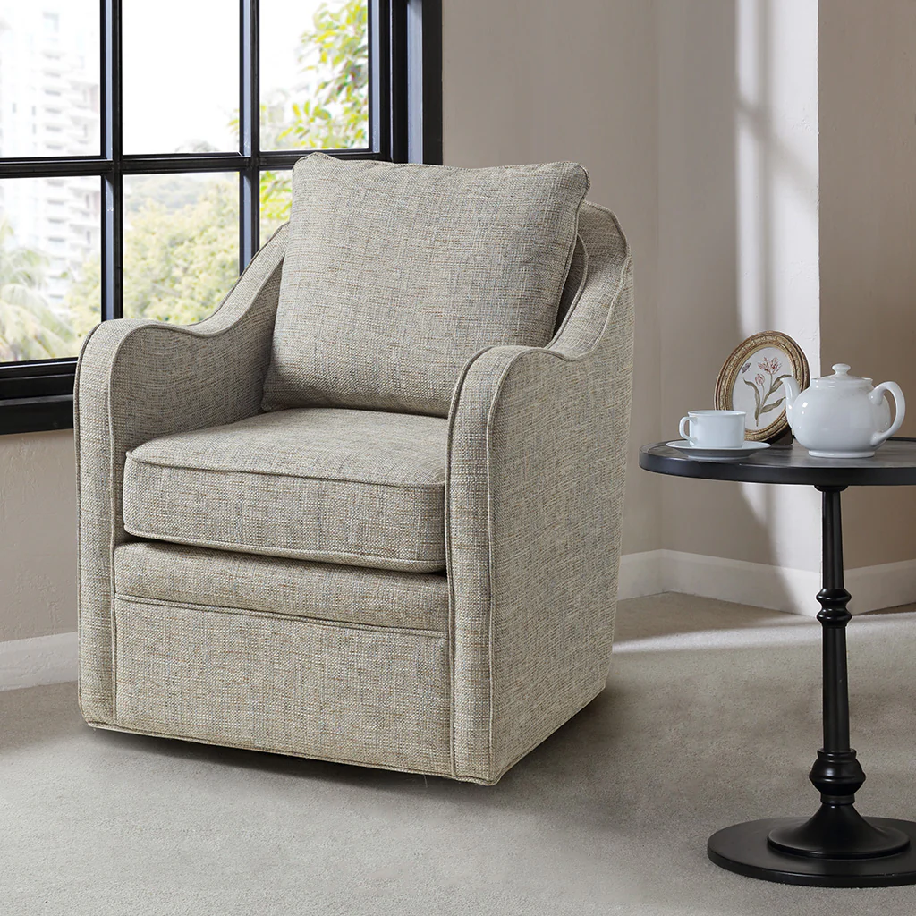 Upholstered Swivel Chair - Image 2
