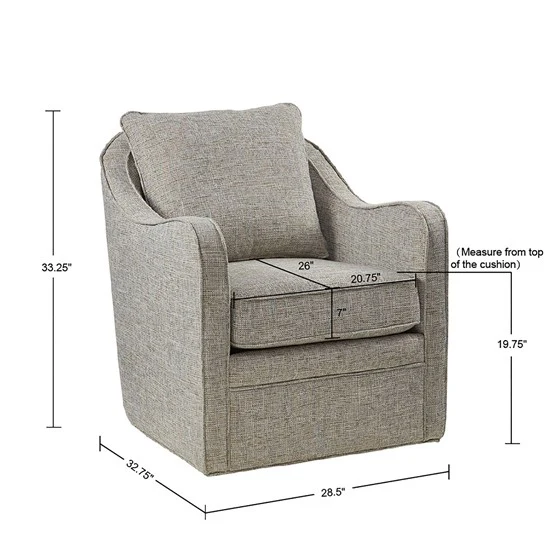 Upholstered Swivel Chair - Image 7