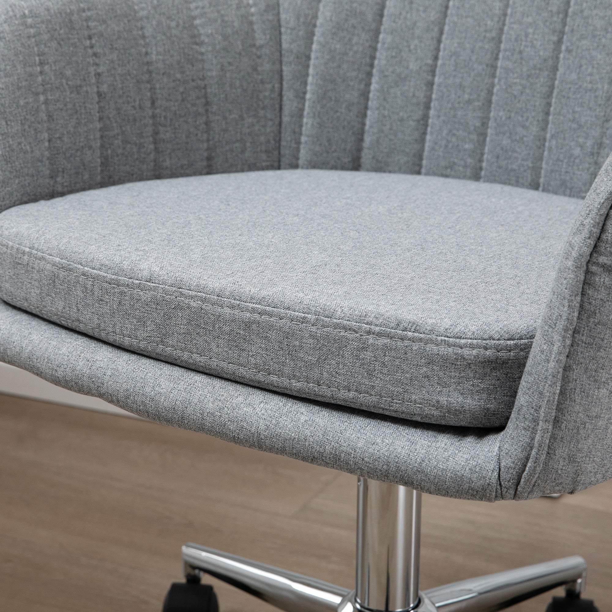 Swivel Desk Chair with Tub Shape Design & Lined Pattern Back - Image 16