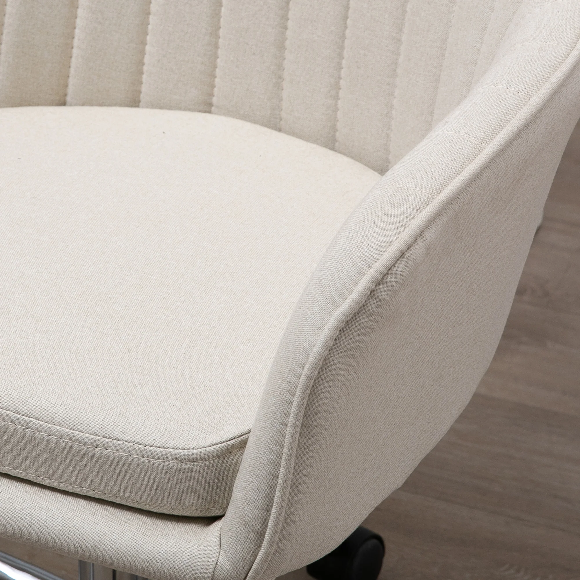 Swivel Desk Chair with Tub Shape Design & Lined Pattern Back - Image 2