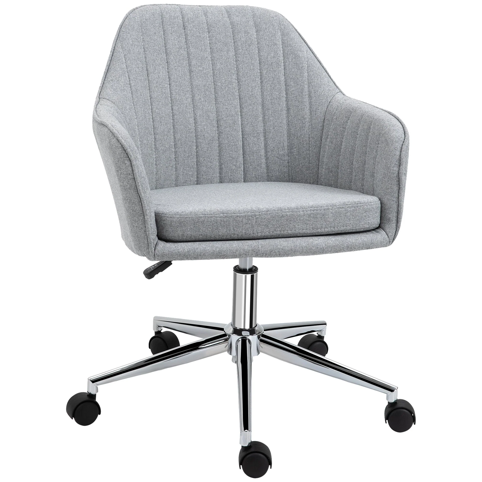 Swivel Desk Chair with Tub Shape Design & Lined Pattern Back - Image 9