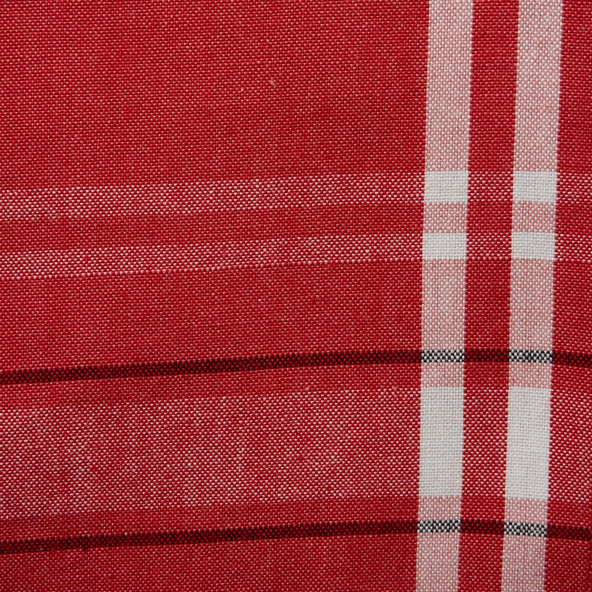 Tango Red Chambray French Stripe Table Runner 14X108 - Image 5