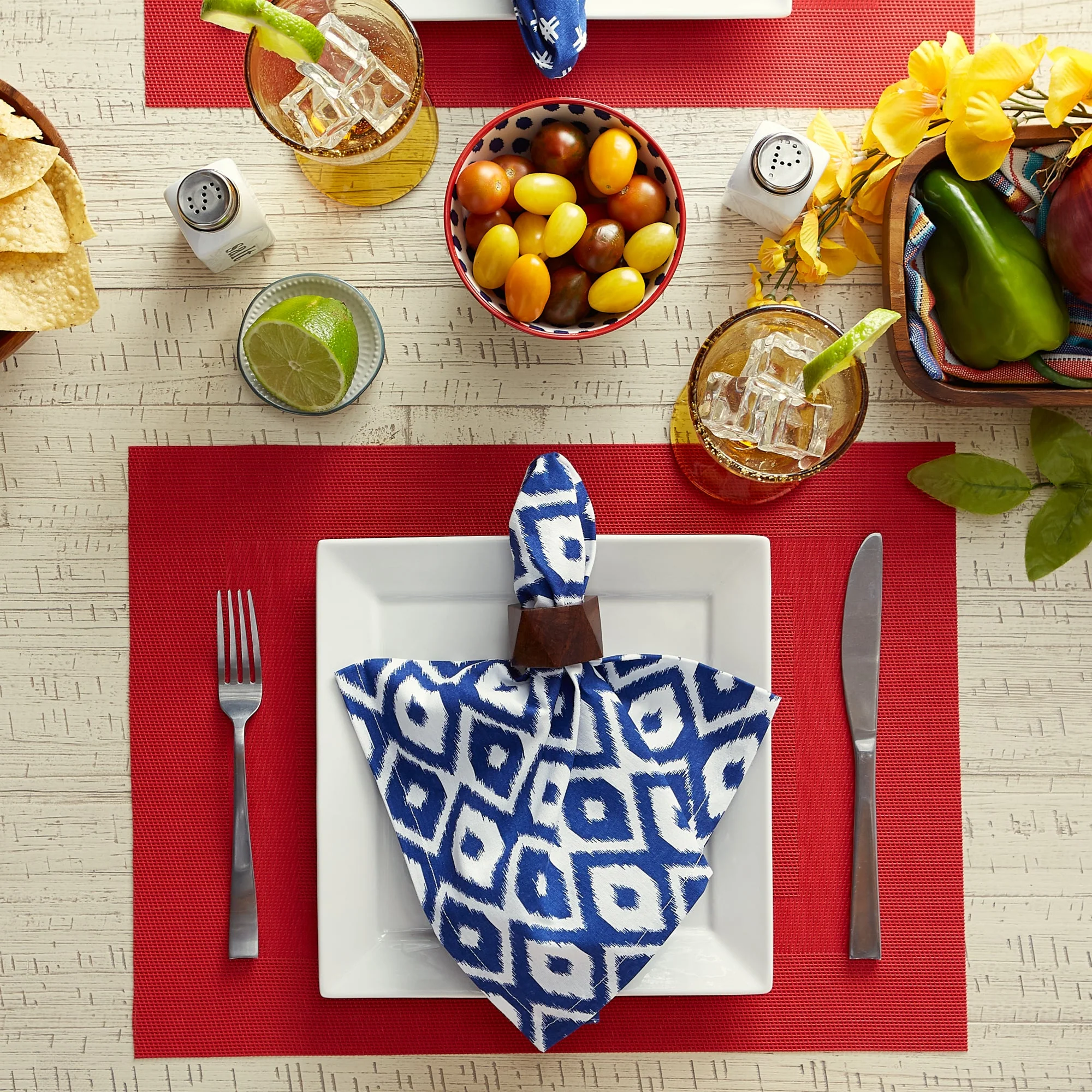 Tango Red Double Frame Placemats, Set Of 6 - Image 7