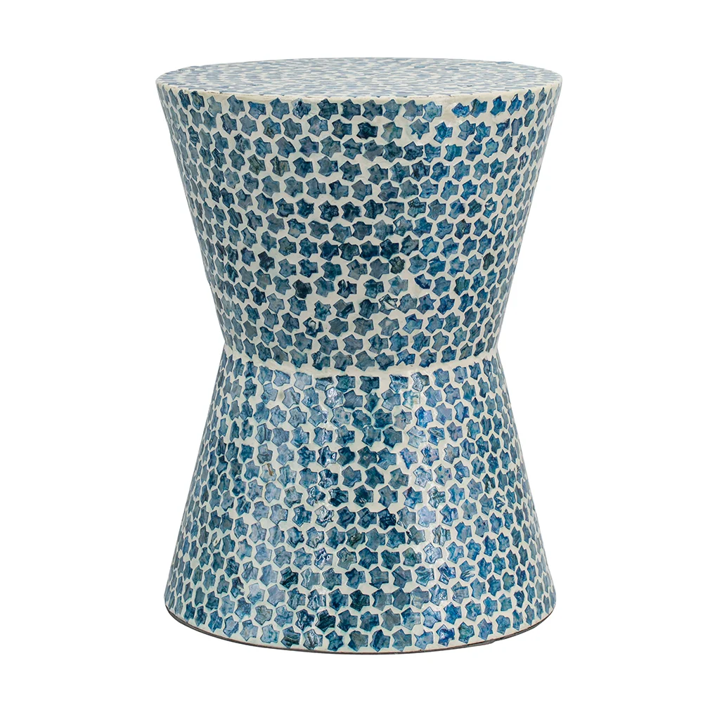 Tapered Round Capiz Side Table - Image 2