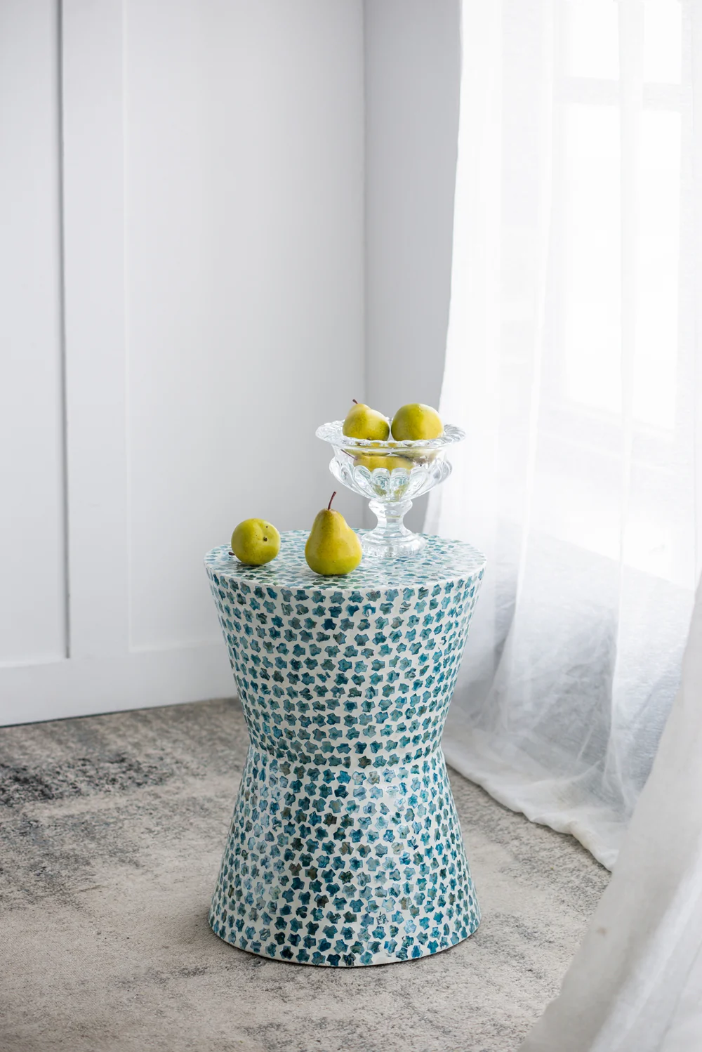 Tapered Round Capiz Side Table - Image 6