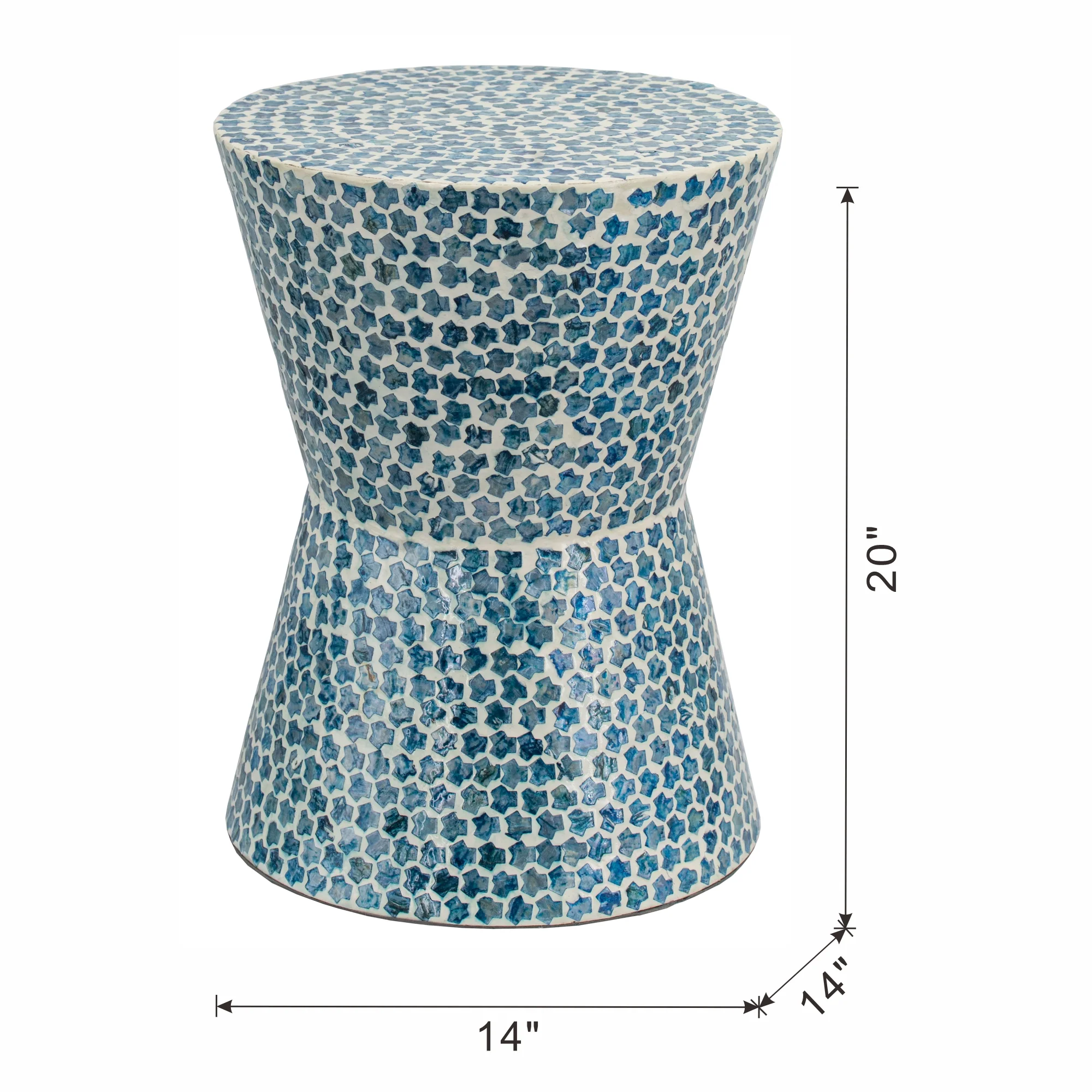 Tapered Round Capiz Side Table - Image 8