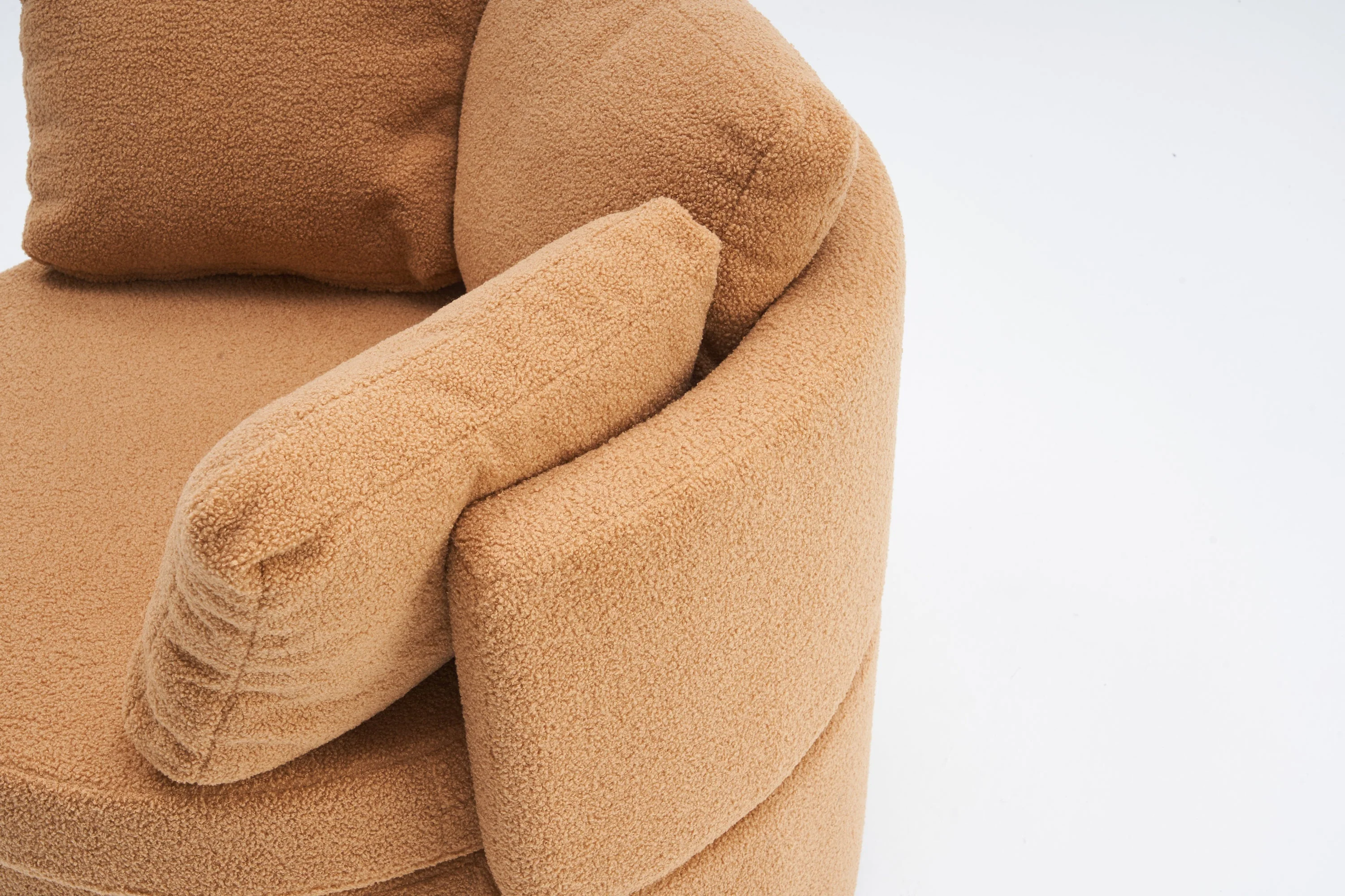 Teddy Fabric Swivel And Storage Chair With Back Cushion - Image 16