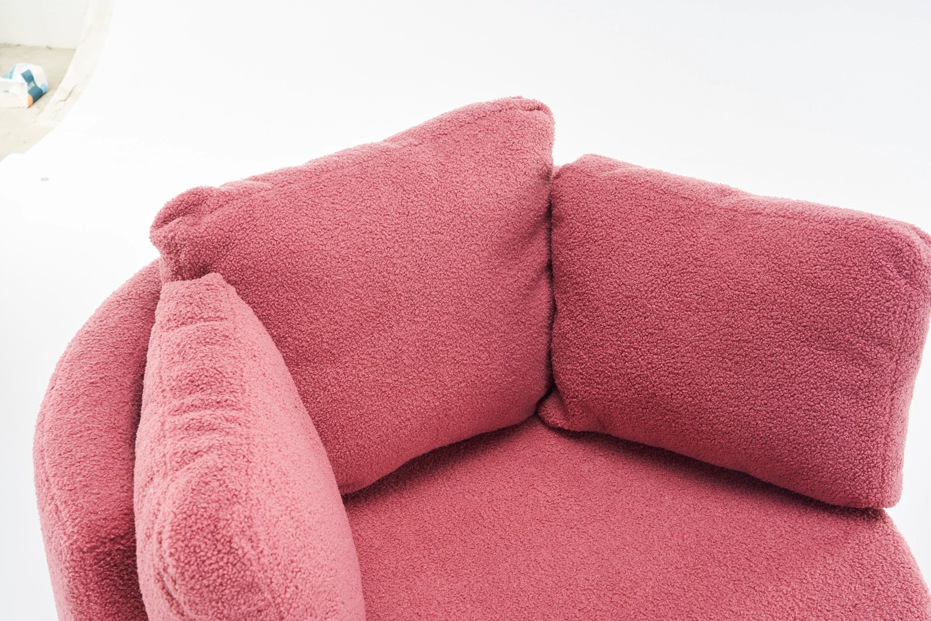 Teddy Fabric Swivel And Storage Chair With Back Cushion - Image 22