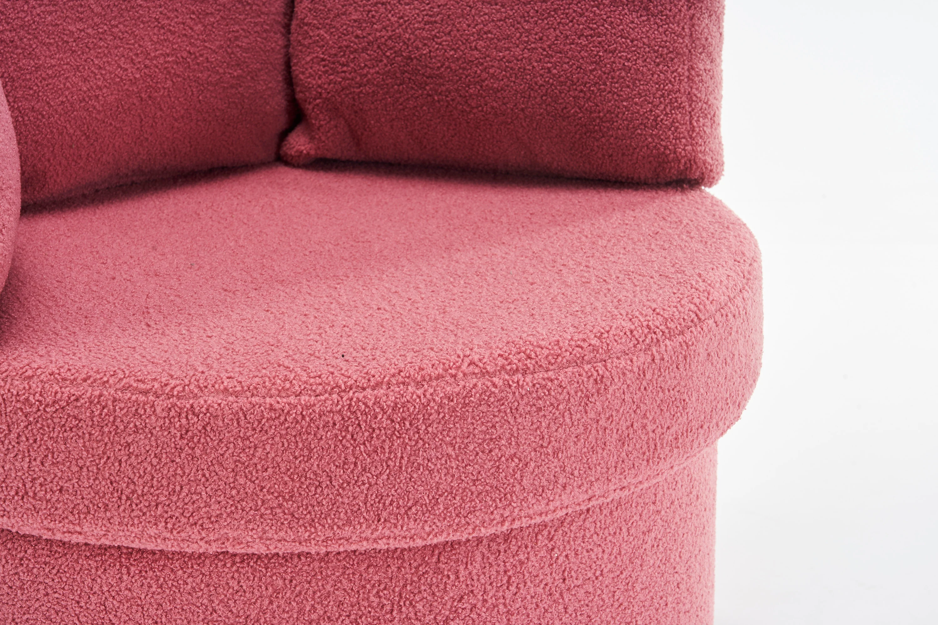 Teddy Fabric Swivel And Storage Chair With Back Cushion - Image 26