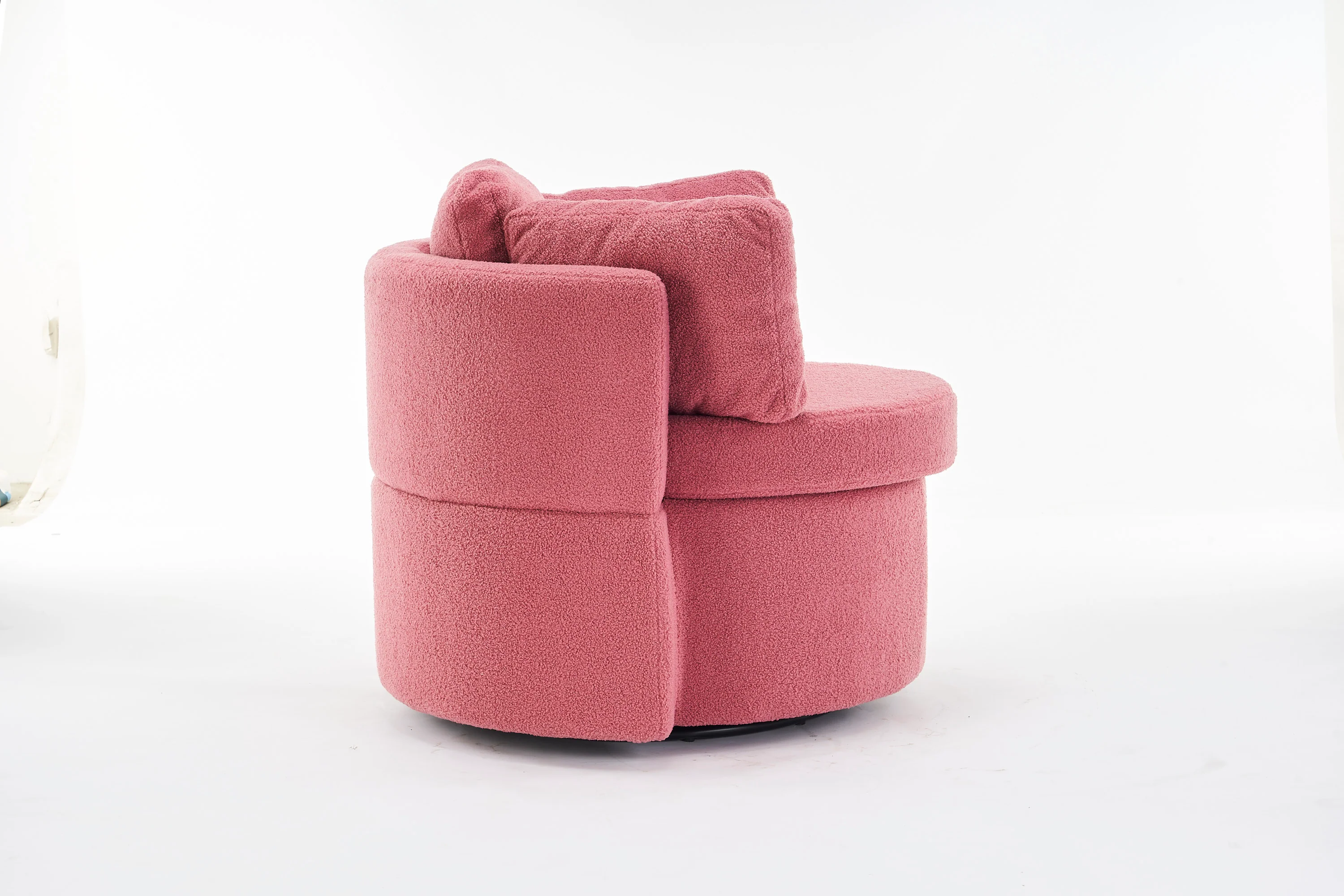 Teddy Fabric Swivel And Storage Chair With Back Cushion - Image 27