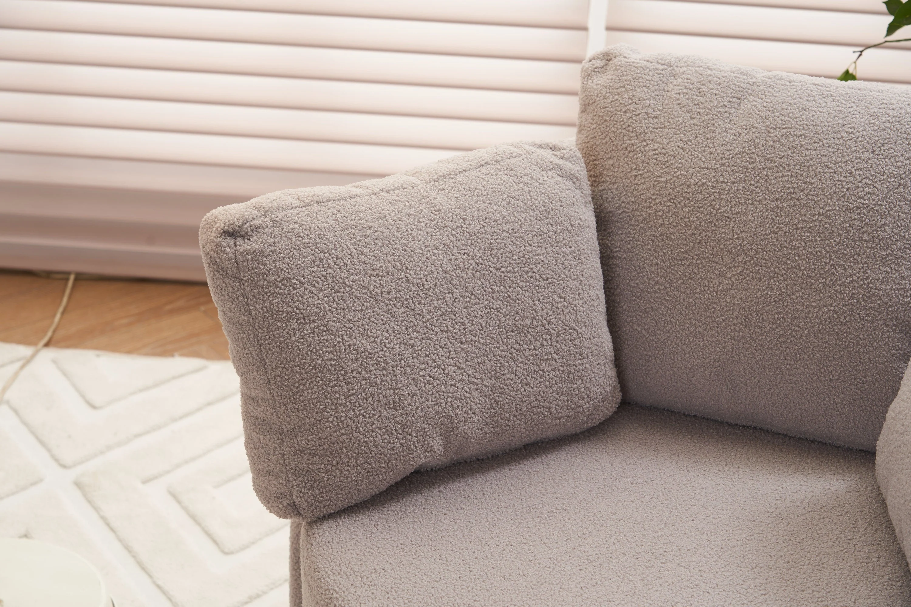 Teddy Fabric Swivel And Storage Chair With Back Cushion - Image 38