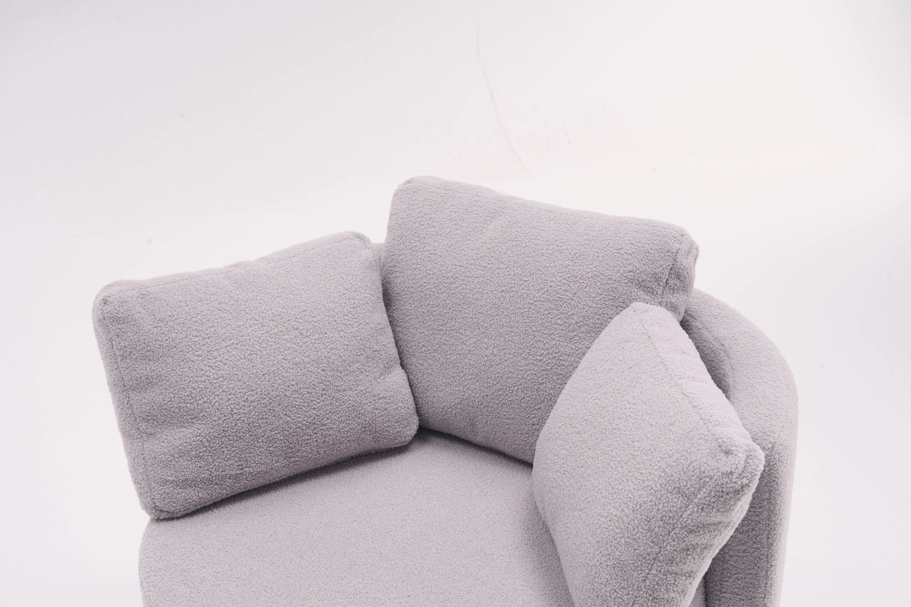 Teddy Fabric Swivel And Storage Chair With Back Cushion - Image 42