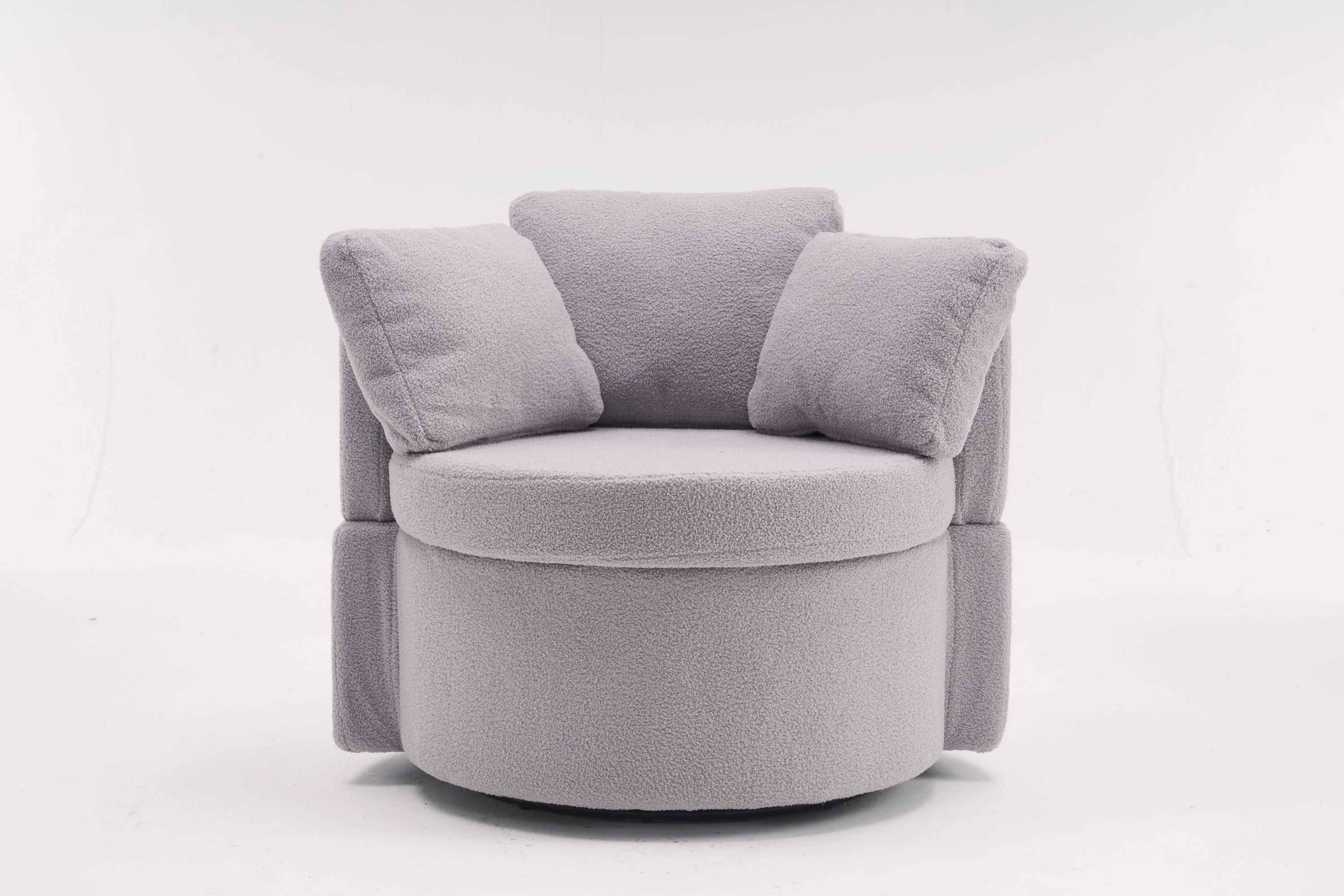 Teddy Fabric Swivel And Storage Chair With Back Cushion - Image 45