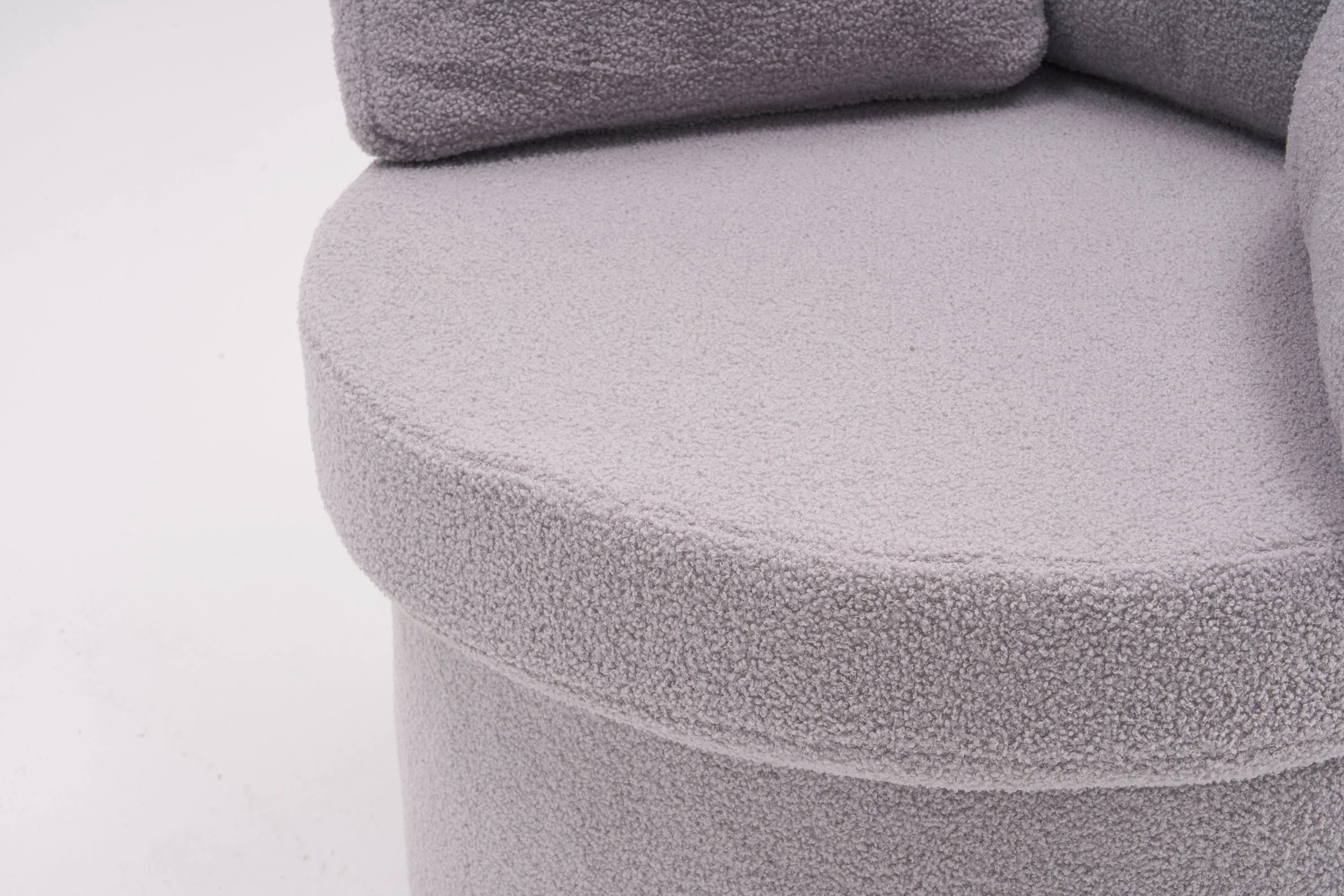 Teddy Fabric Swivel And Storage Chair With Back Cushion - Image 50