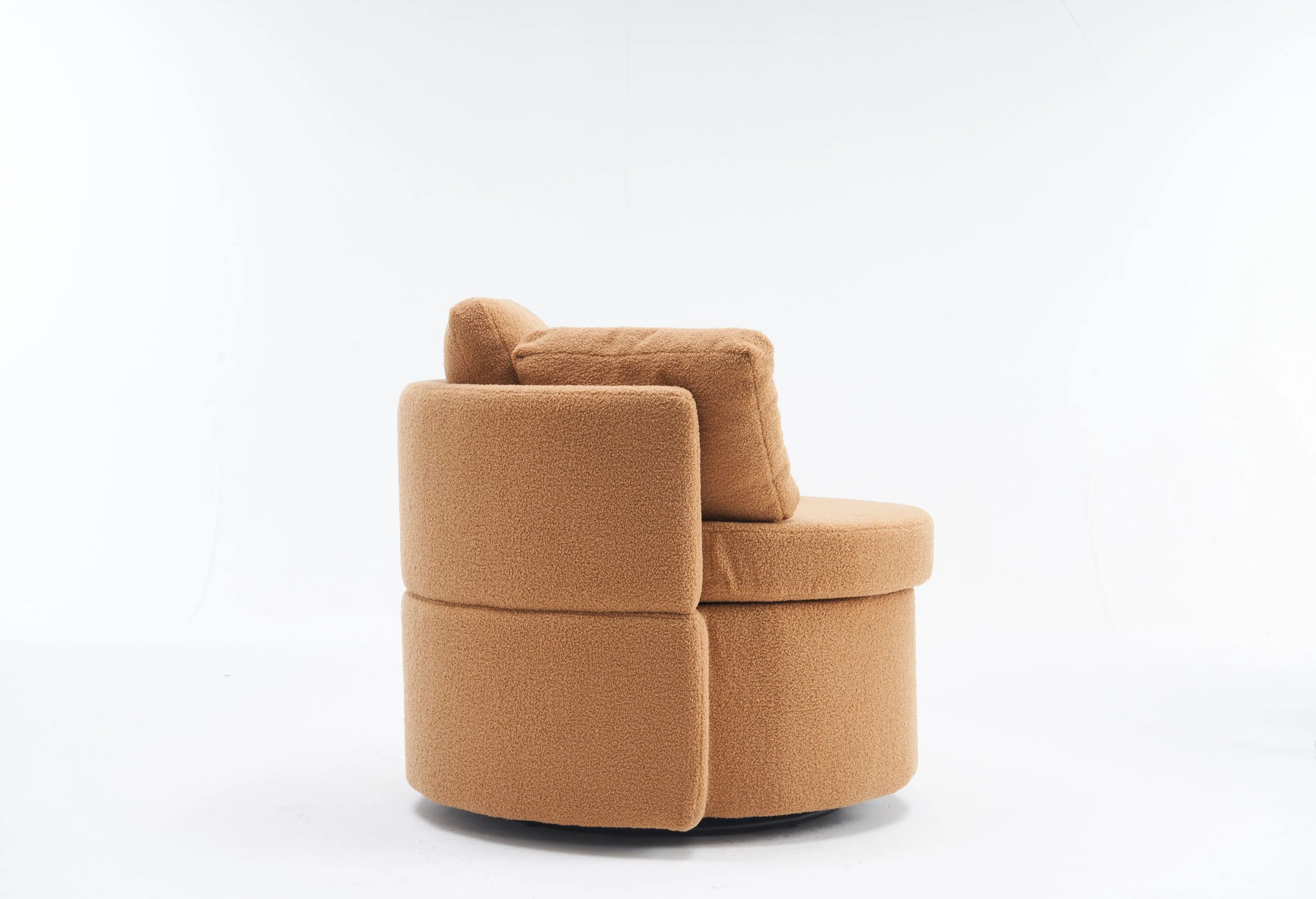 Teddy Fabric Swivel And Storage Chair With Back Cushion - Image 8