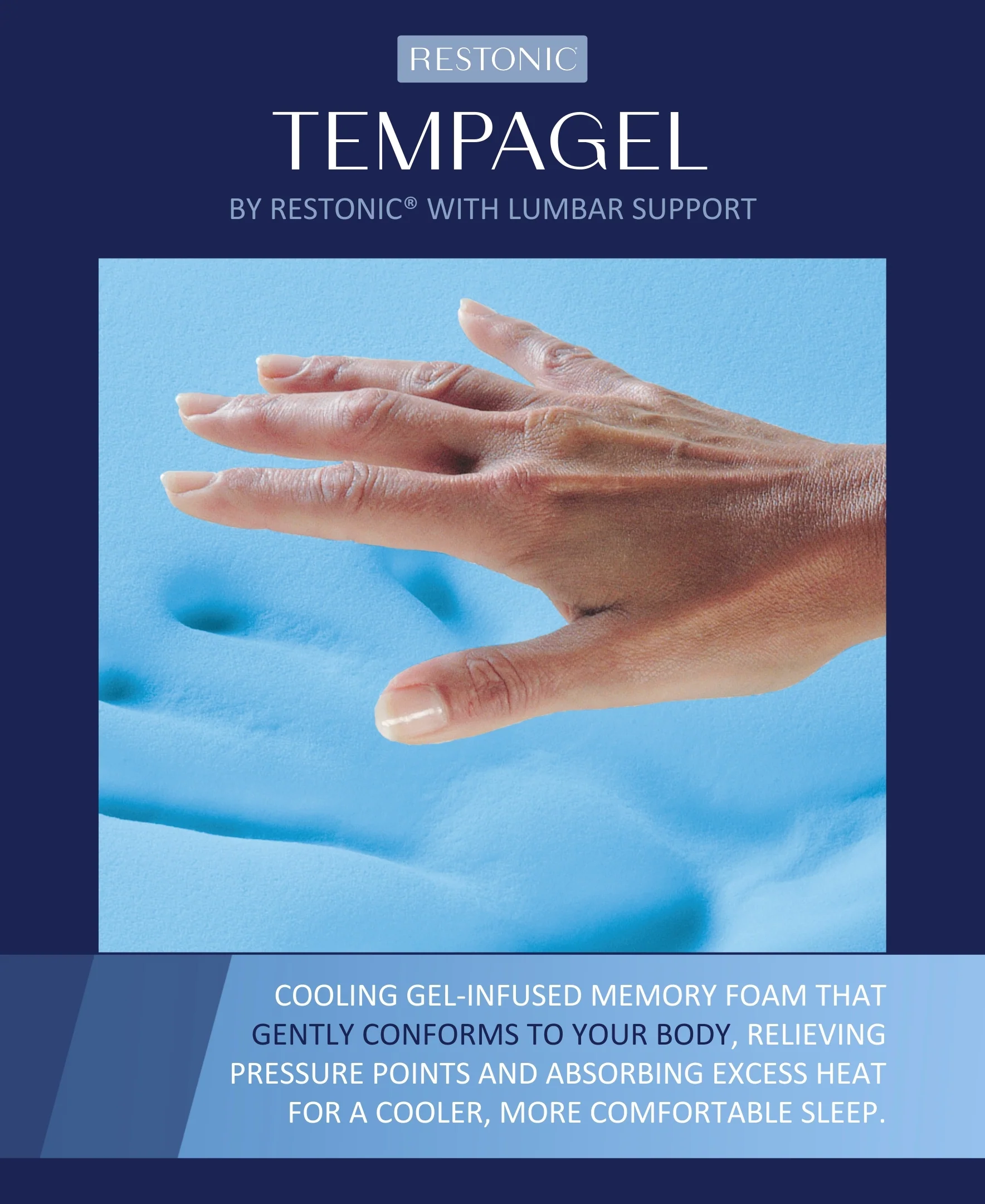 Restonic TempaGel 13" Smooth Top, Plush Mattress - Image 10