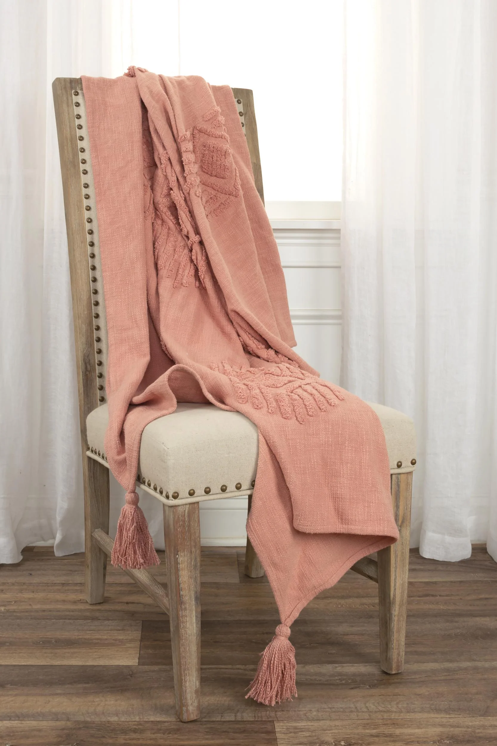 Woven Ikat 100% Woven Textured Cotton Throw - Image 11