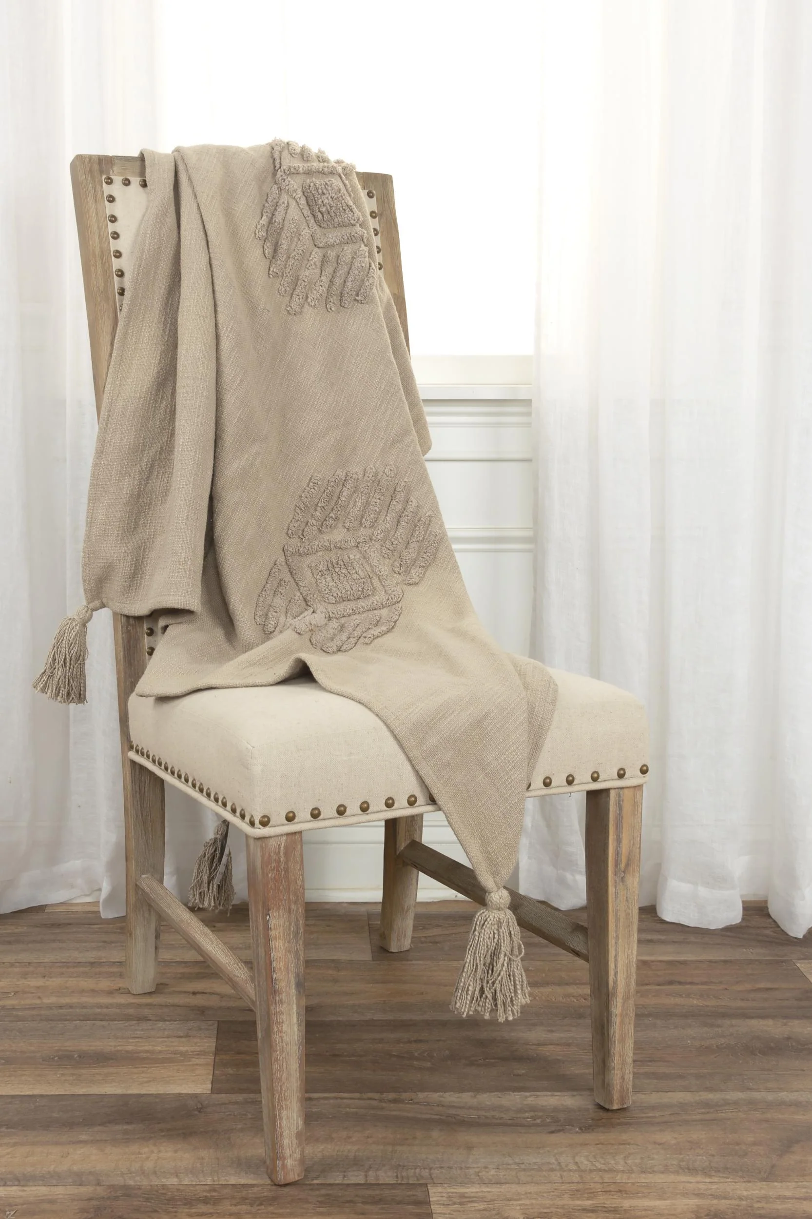 Woven Ikat 100% Woven Textured Cotton Throw - Image 12