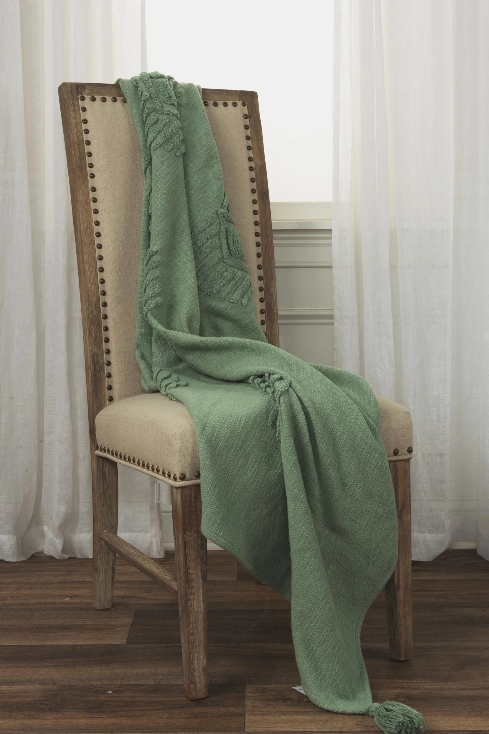 Woven Ikat 100% Woven Textured Cotton Throw - Image 28