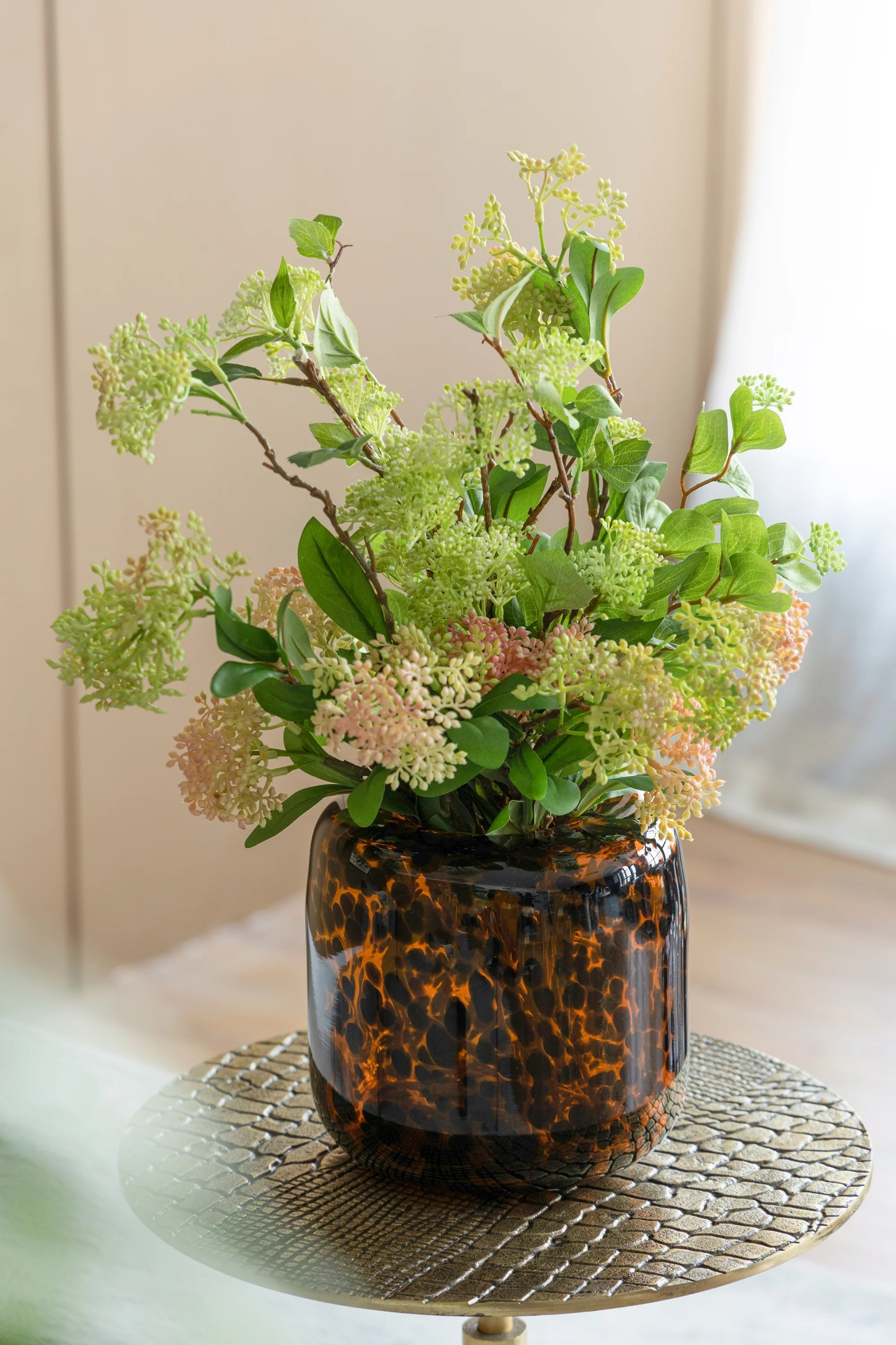 Tortoiseshell Amber Glass Vase, Short - Image 10