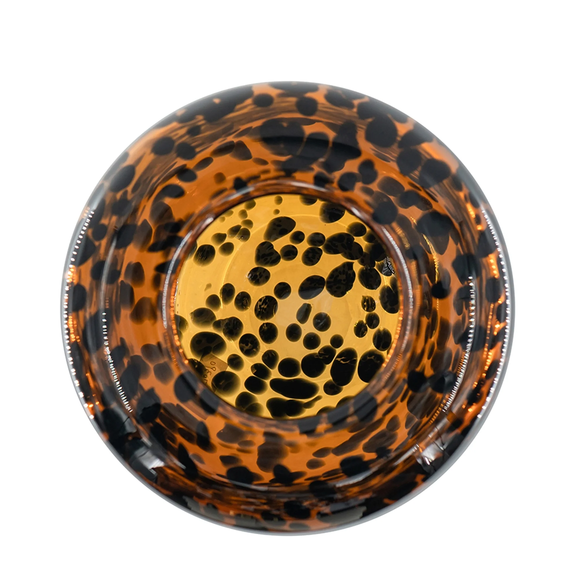 Tortoiseshell Amber Glass Vase, Short - Image 4