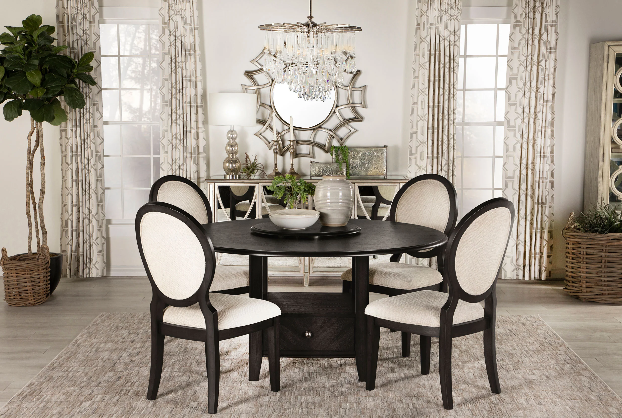 Transitional Oval Dining Chairs, Set of 2 - Image 14