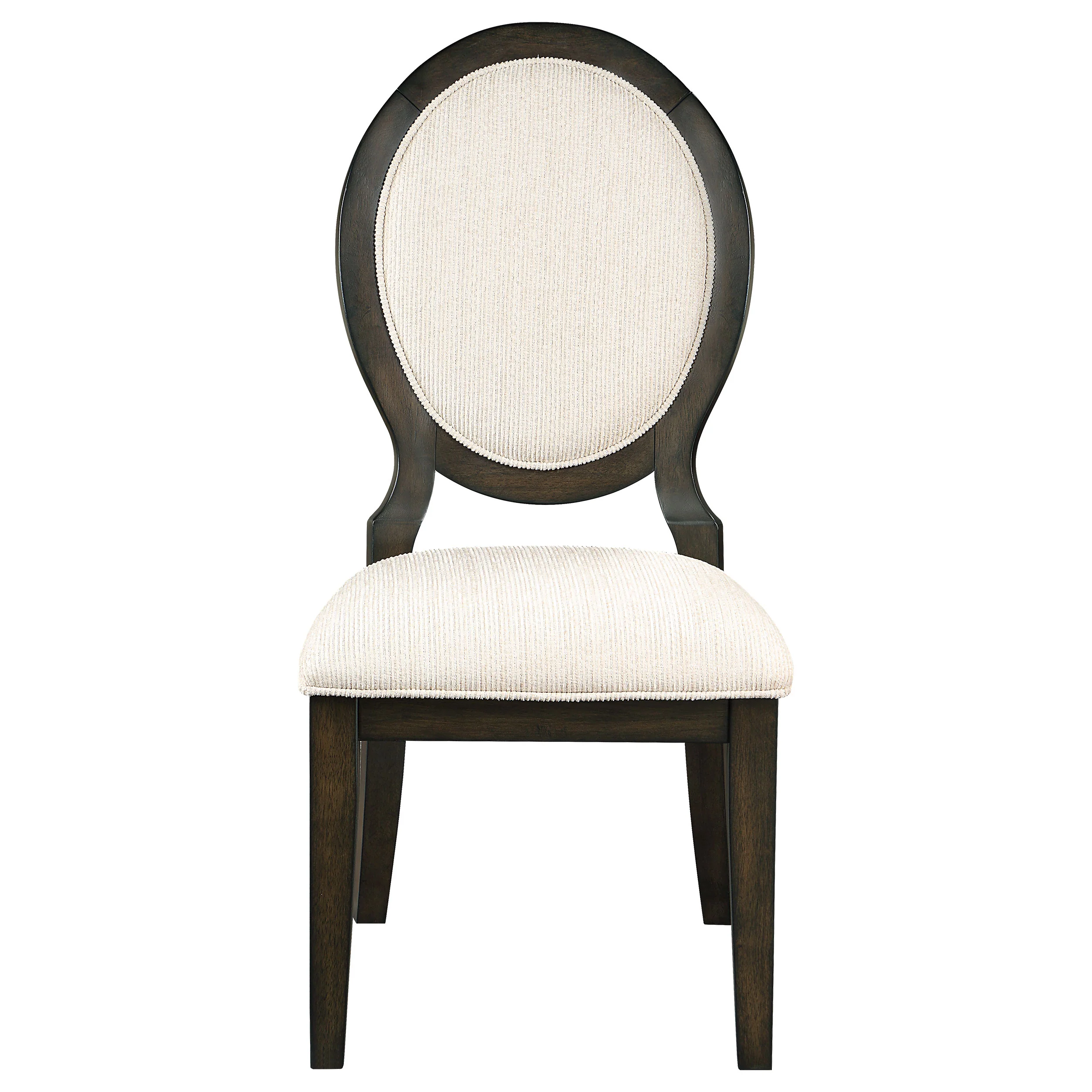 Transitional Oval Dining Chairs, Set of 2 - Image 3