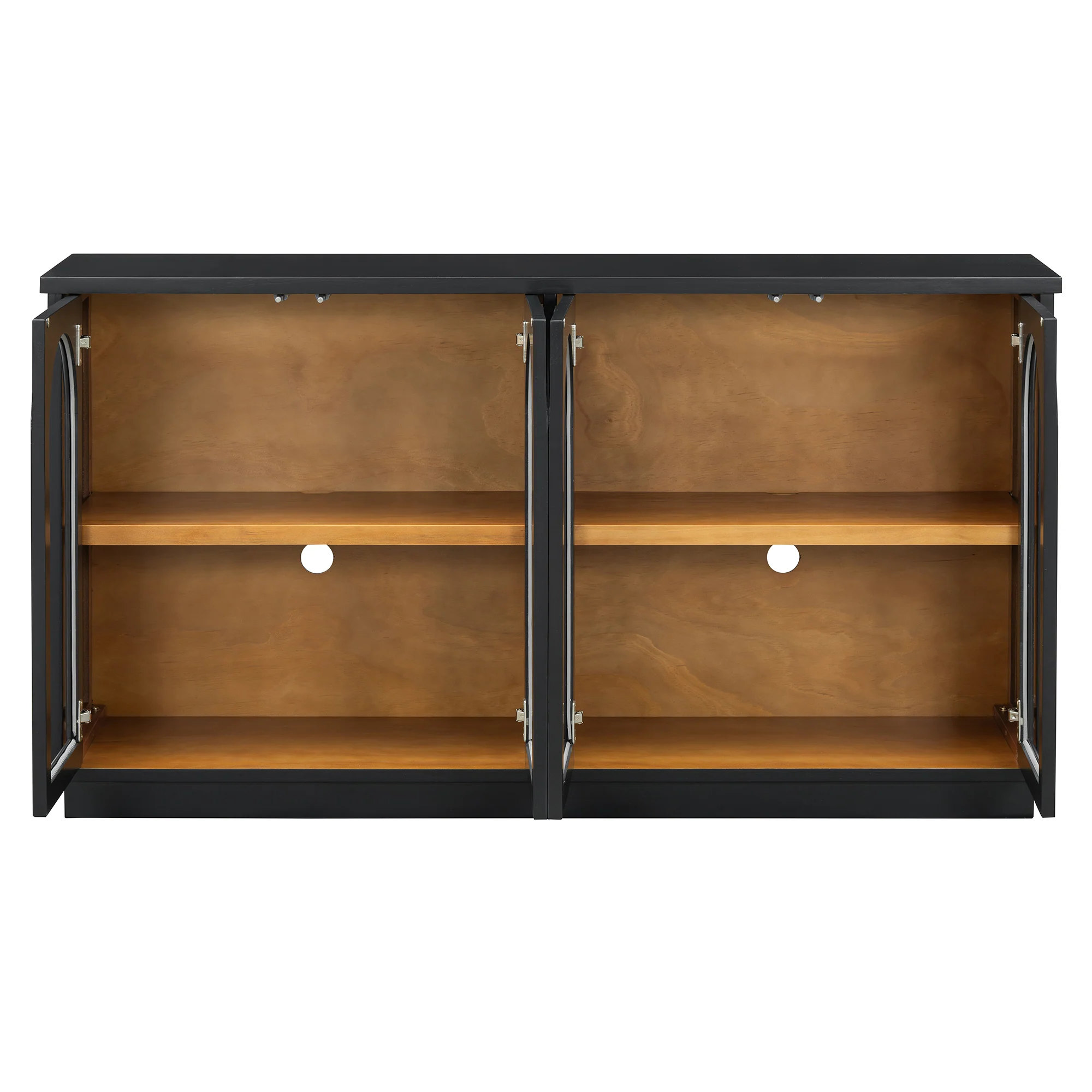 Arched Storage Cabinet with Glass Doors - Image 11