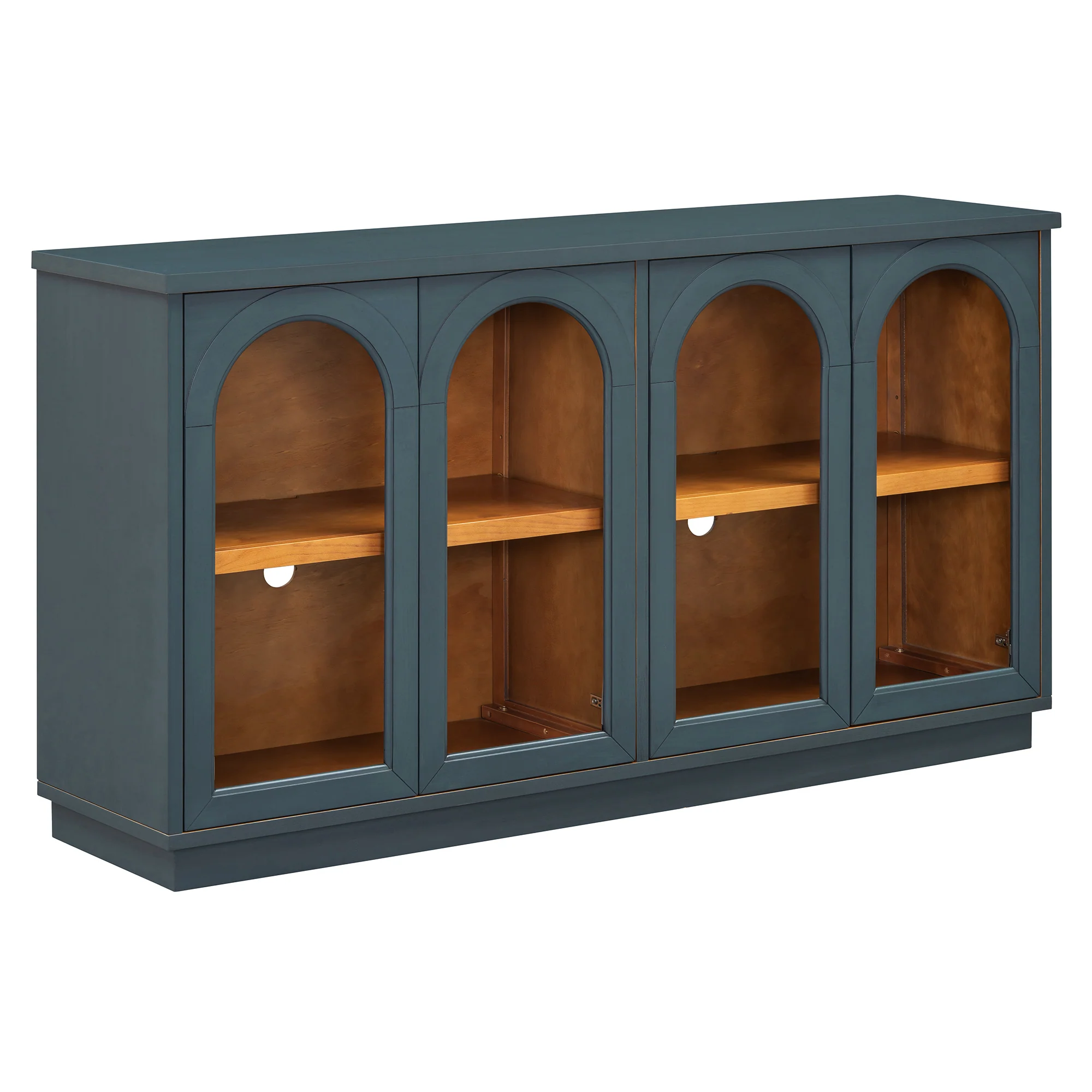 Arched Storage Cabinet with Glass Doors - Image 27