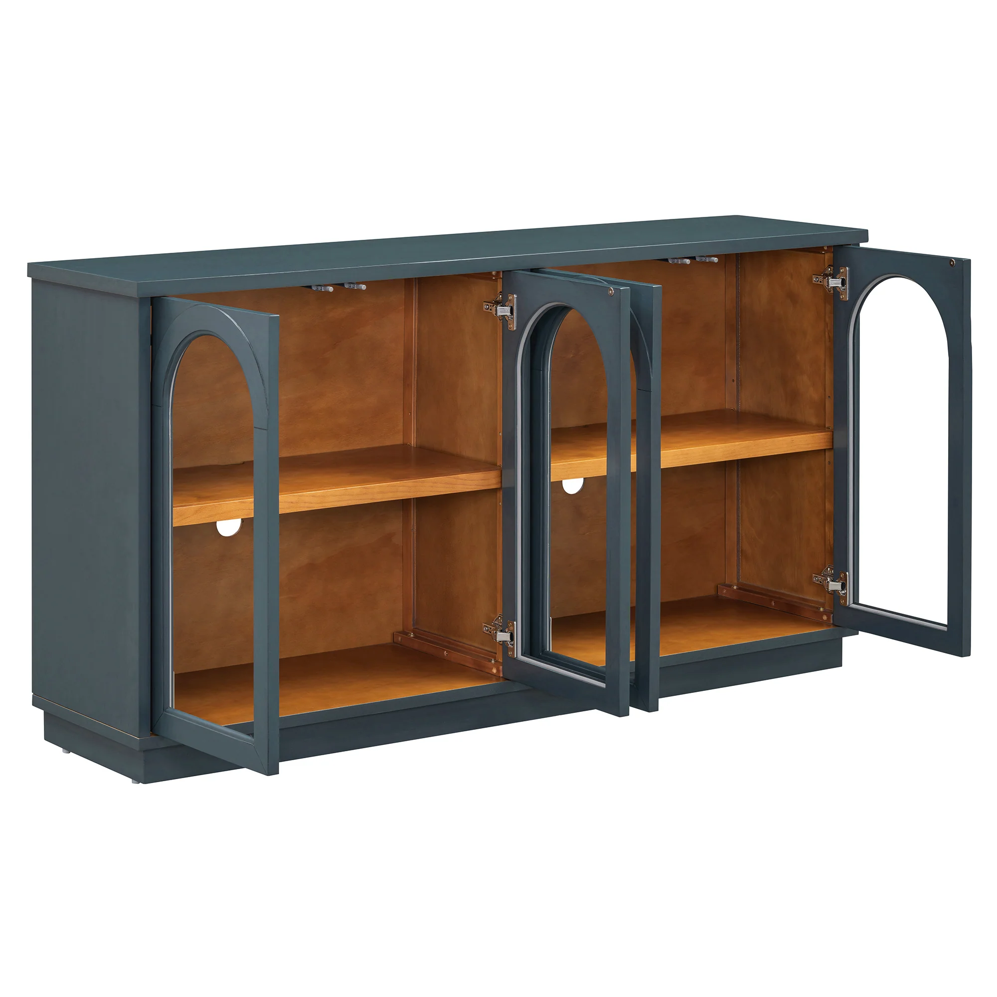Arched Storage Cabinet with Glass Doors - Image 28