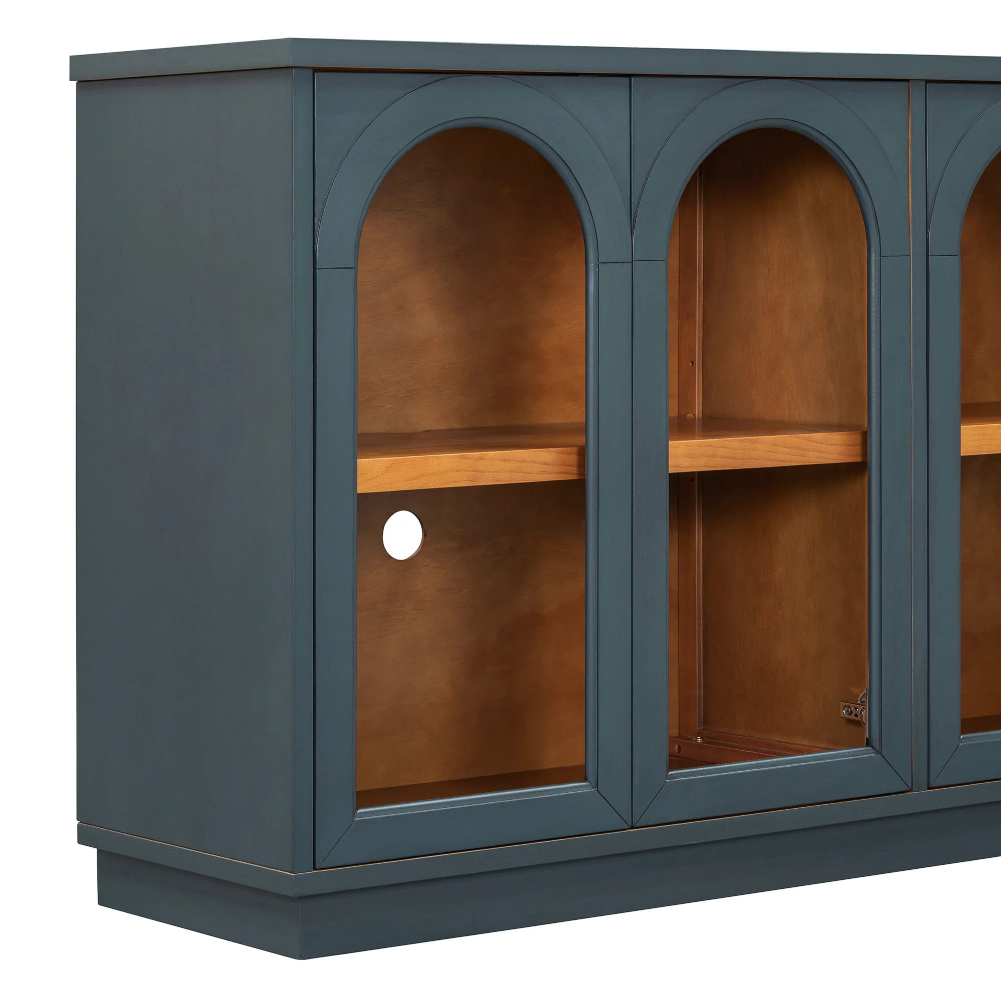 Arched Storage Cabinet with Glass Doors - Image 30