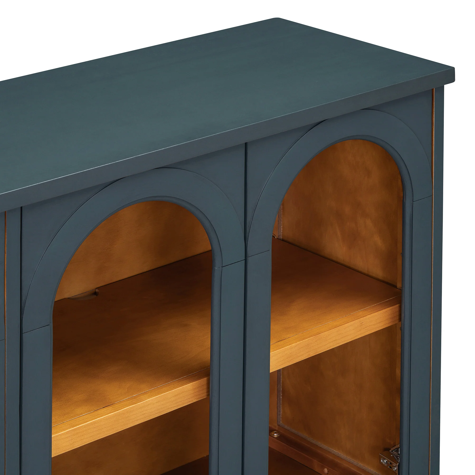 Arched Storage Cabinet with Glass Doors - Image 31
