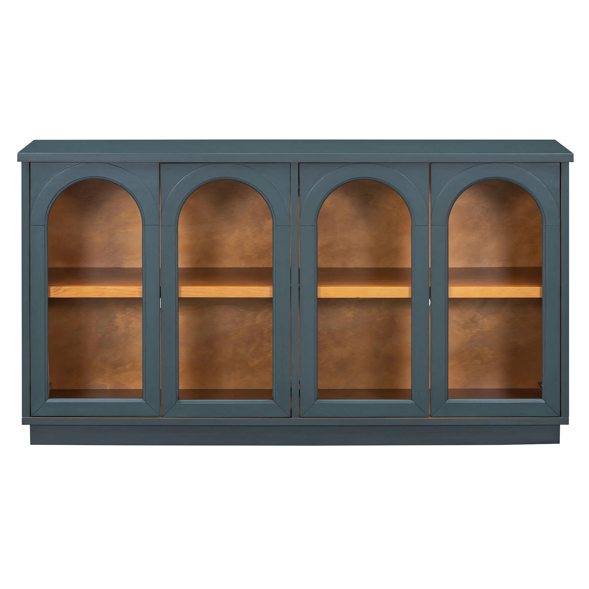 Arched Storage Cabinet with Glass Doors - Image 37
