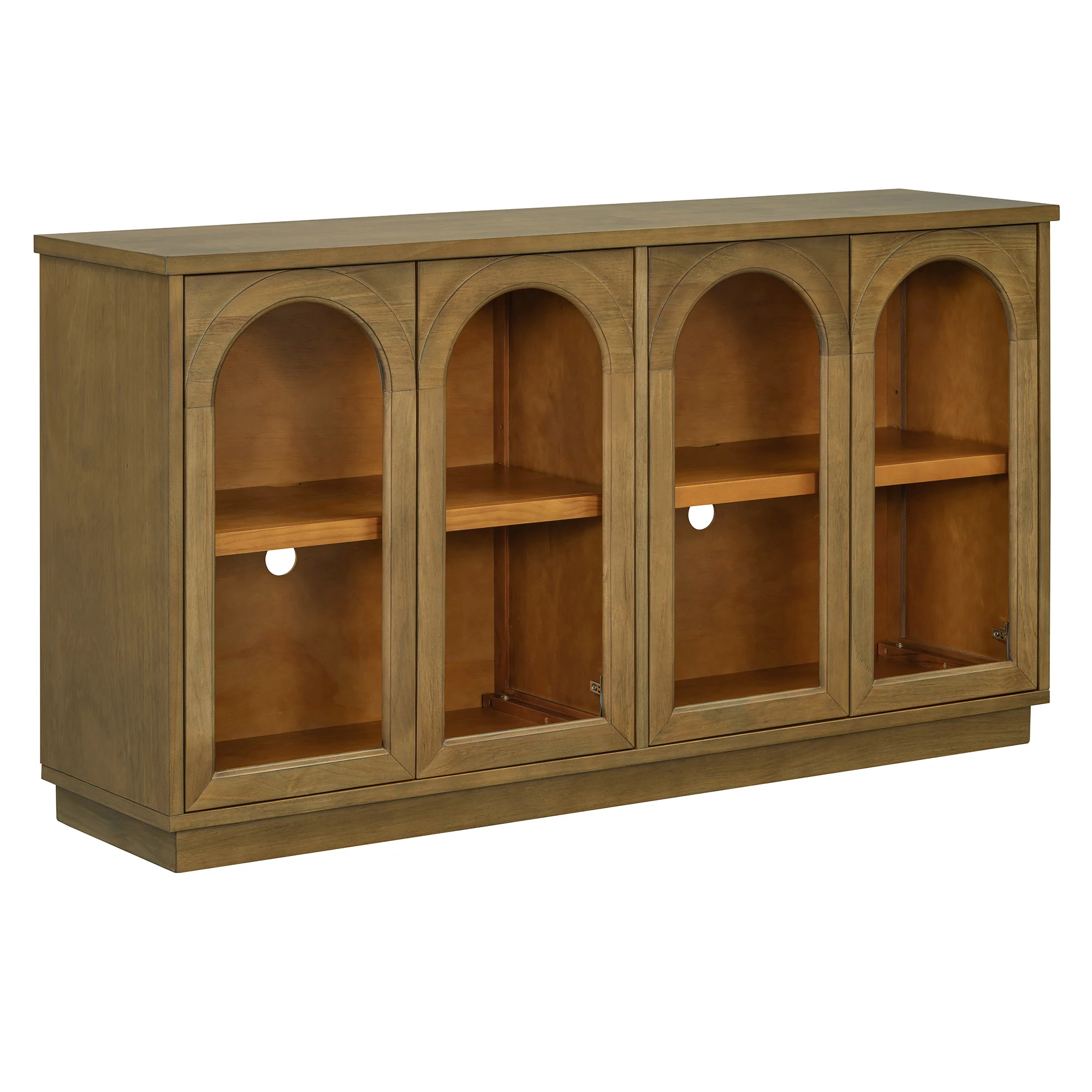 Arched Storage Cabinet with Glass Doors - Image 45