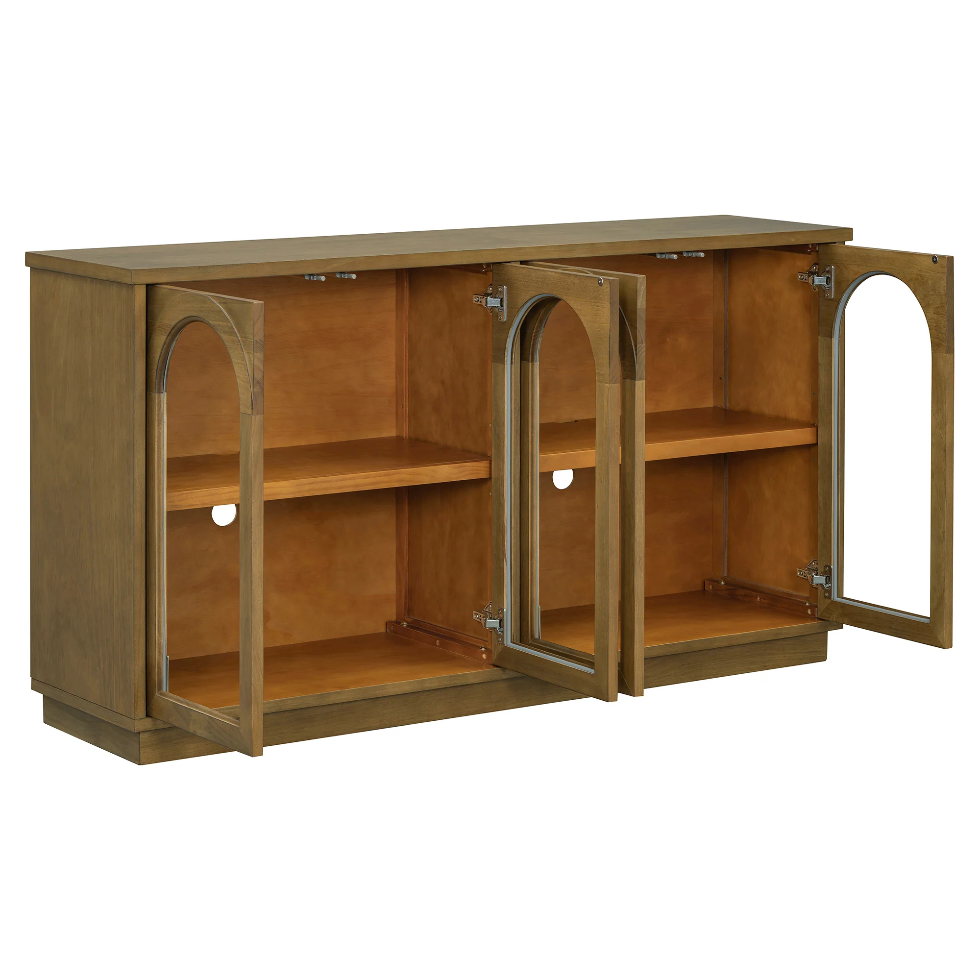 Arched Storage Cabinet with Glass Doors - Image 46