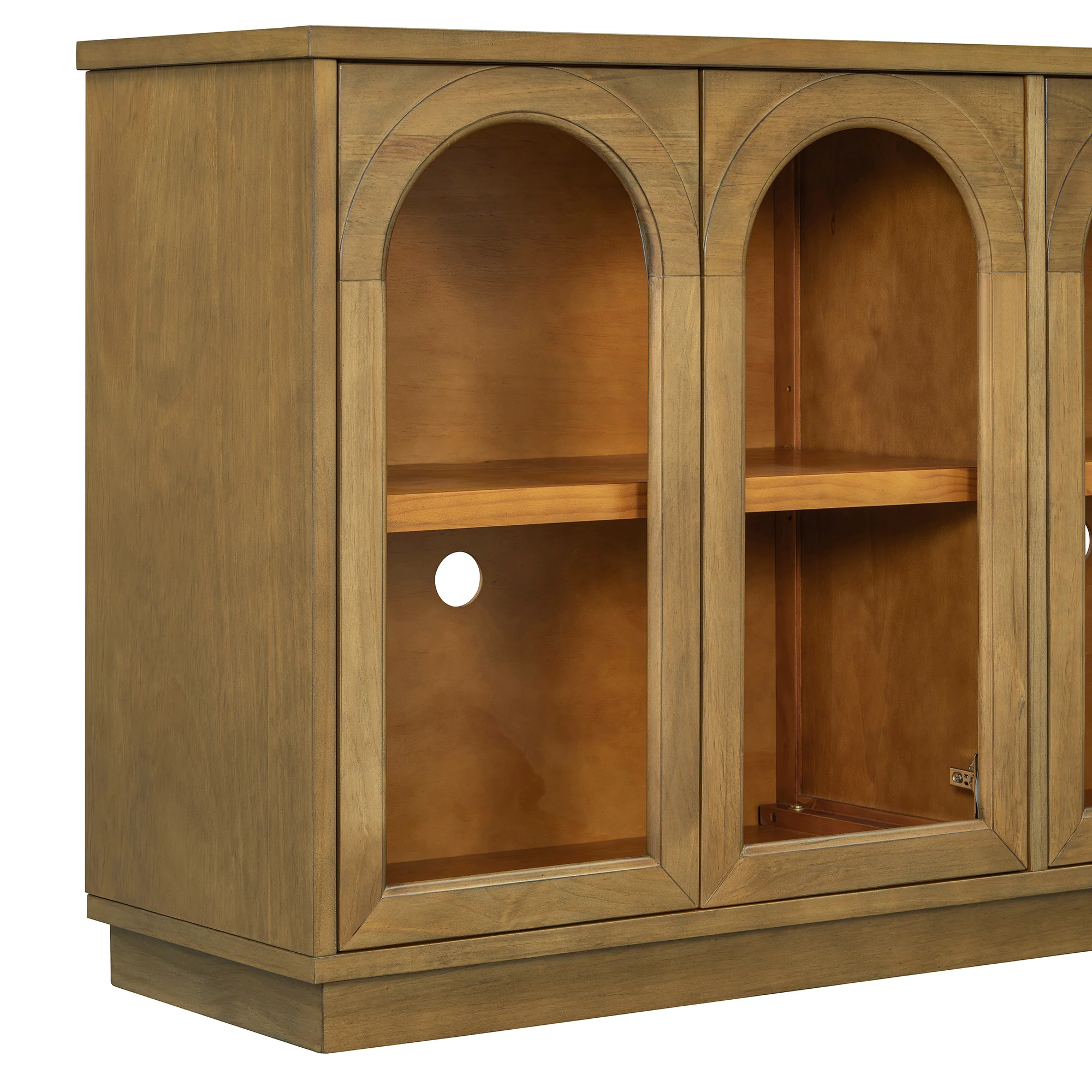 Arched Storage Cabinet with Glass Doors - Image 48
