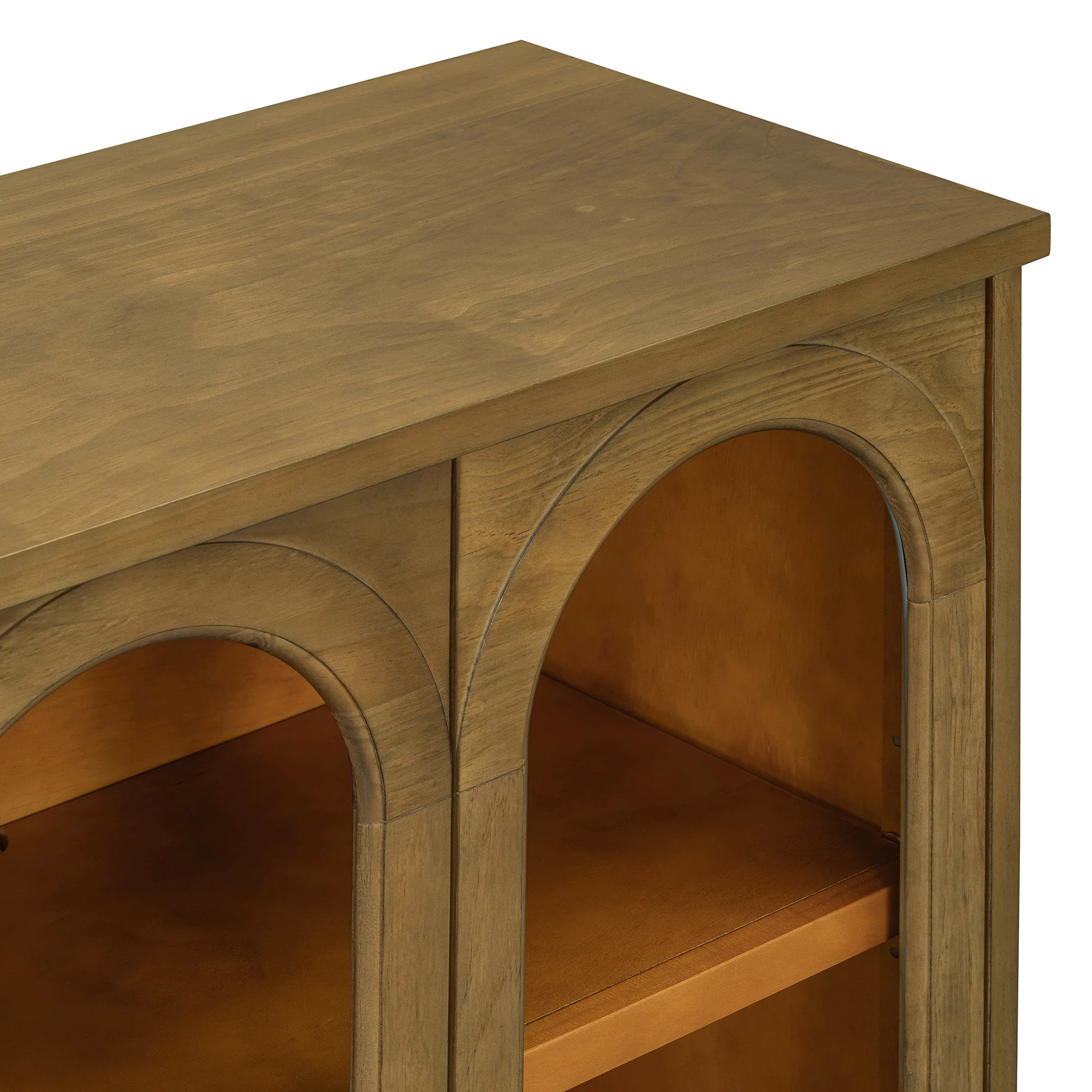 Arched Storage Cabinet with Glass Doors - Image 49