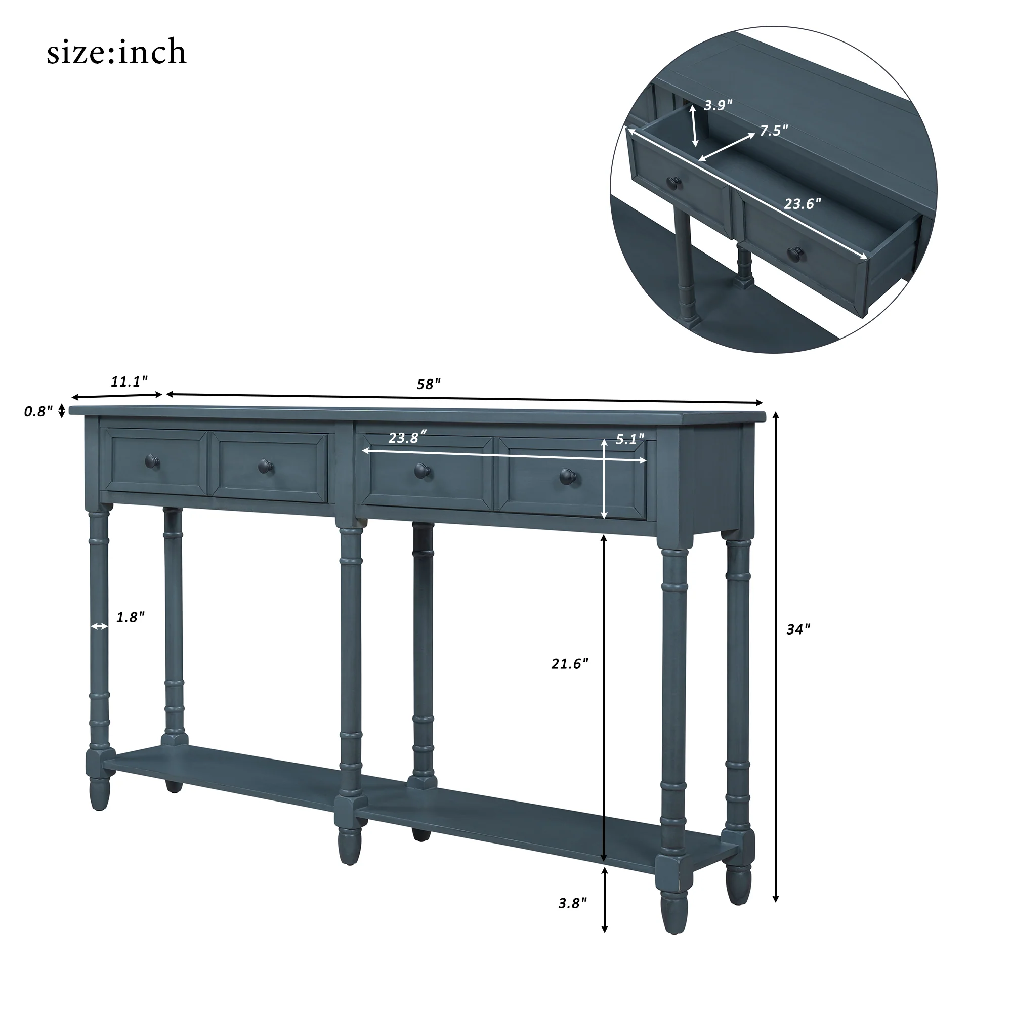 Traditional Console Table - Image 16