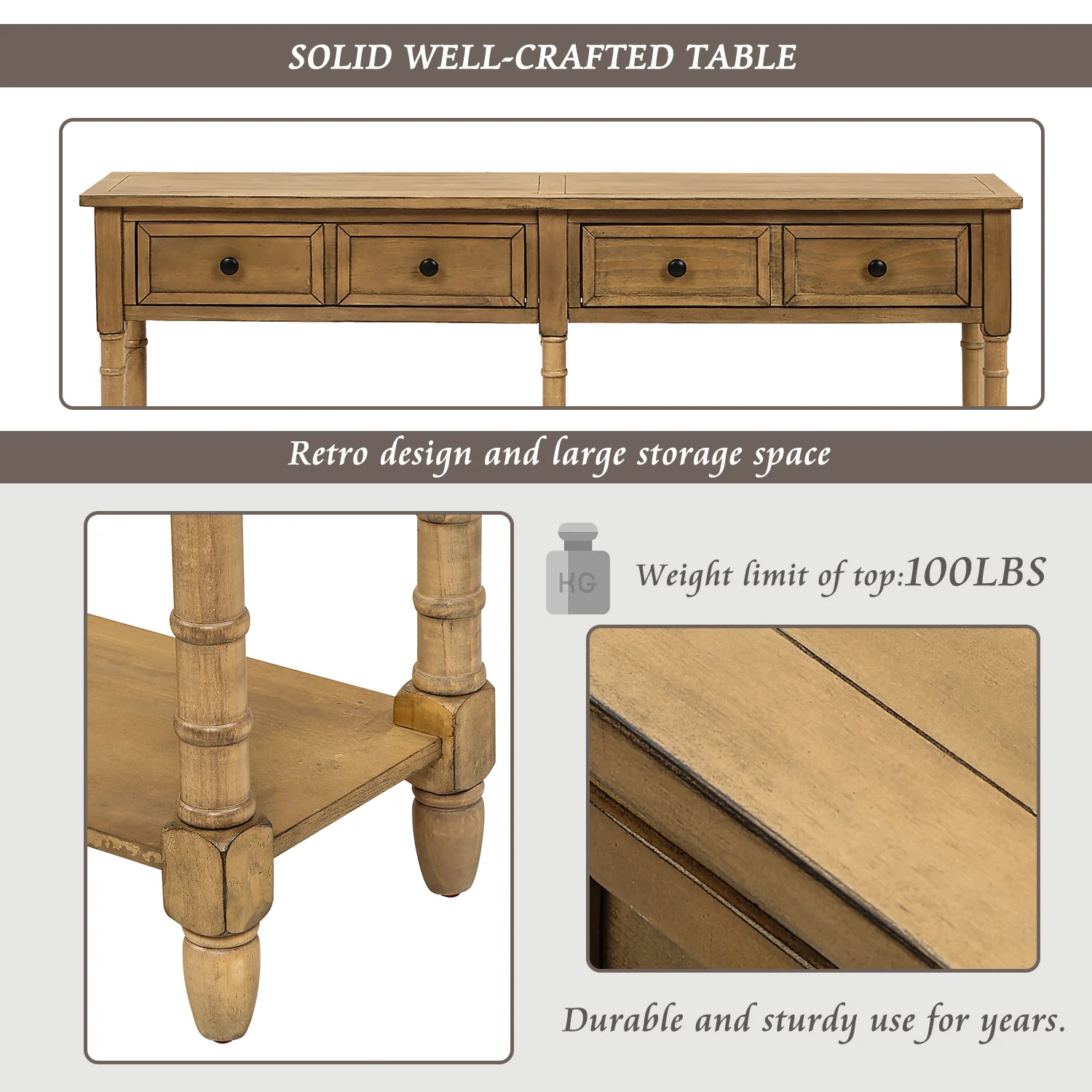 Traditional Console Table - Image 4