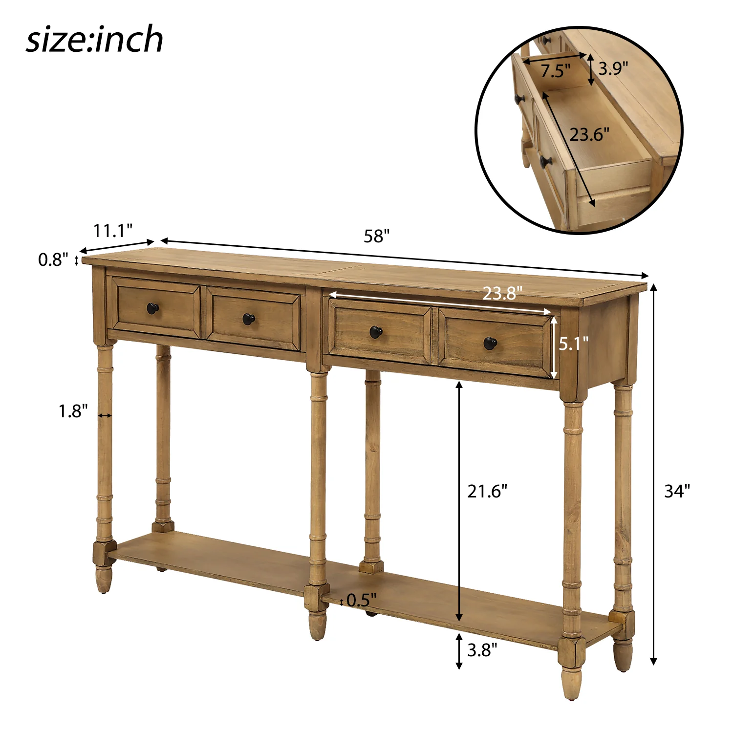 Traditional Console Table - Image 6