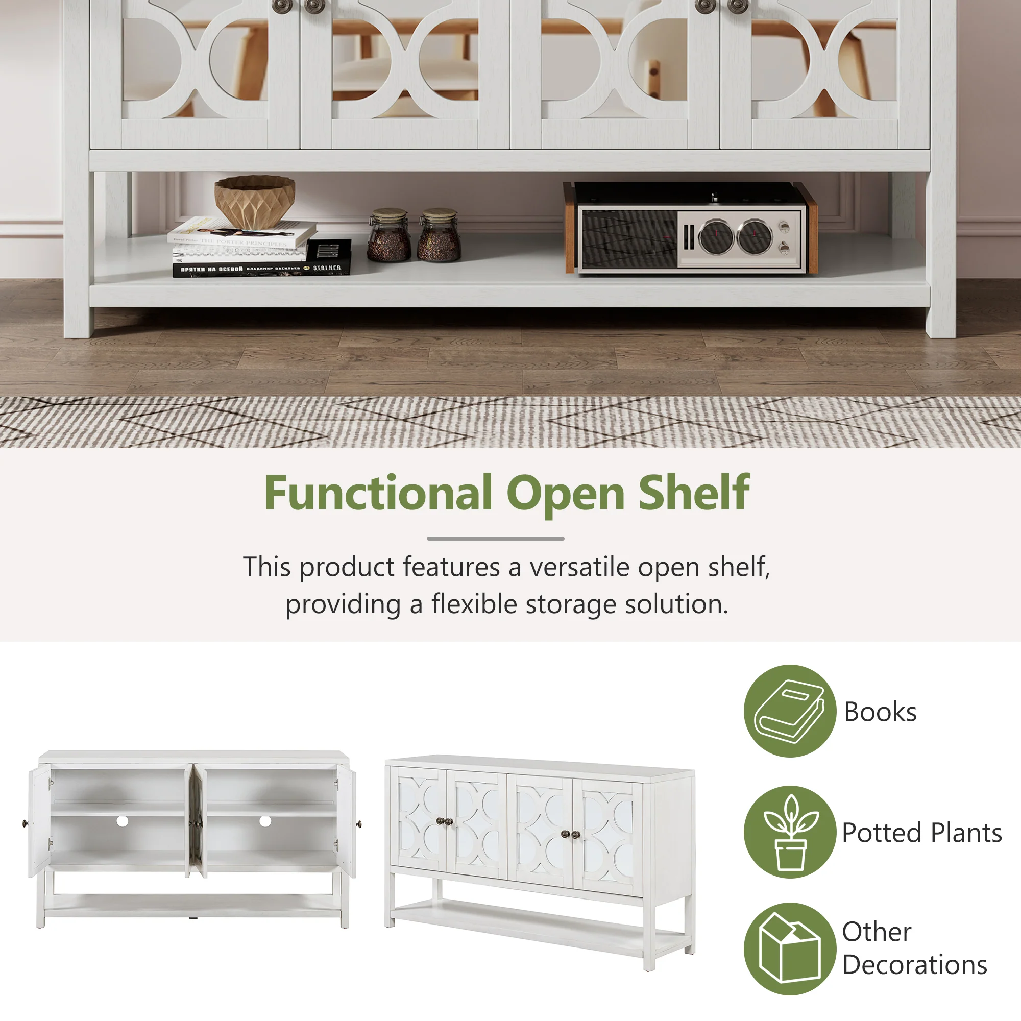 Mirrored Door Console Table - Image 10