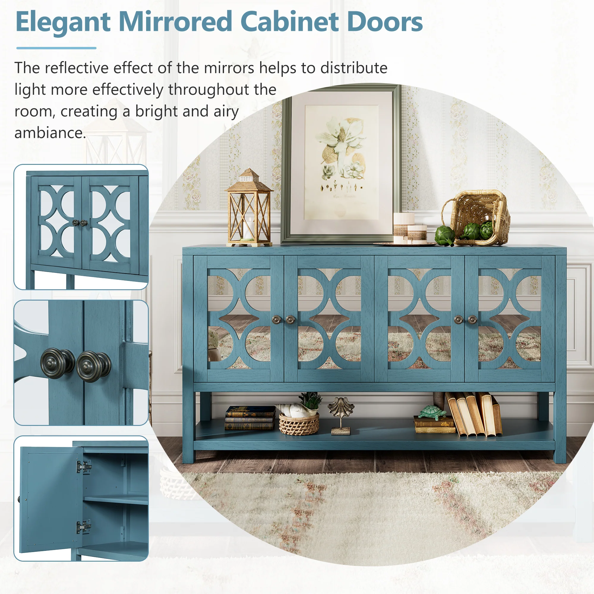 Mirrored Door Console Table - Image 28