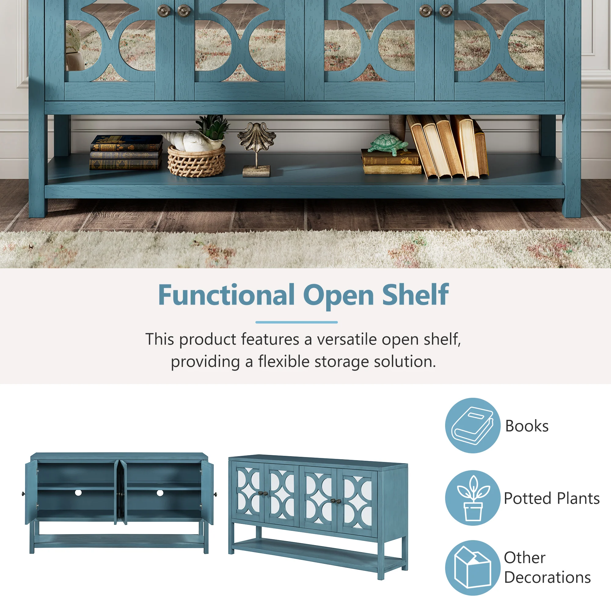 Mirrored Door Console Table - Image 29