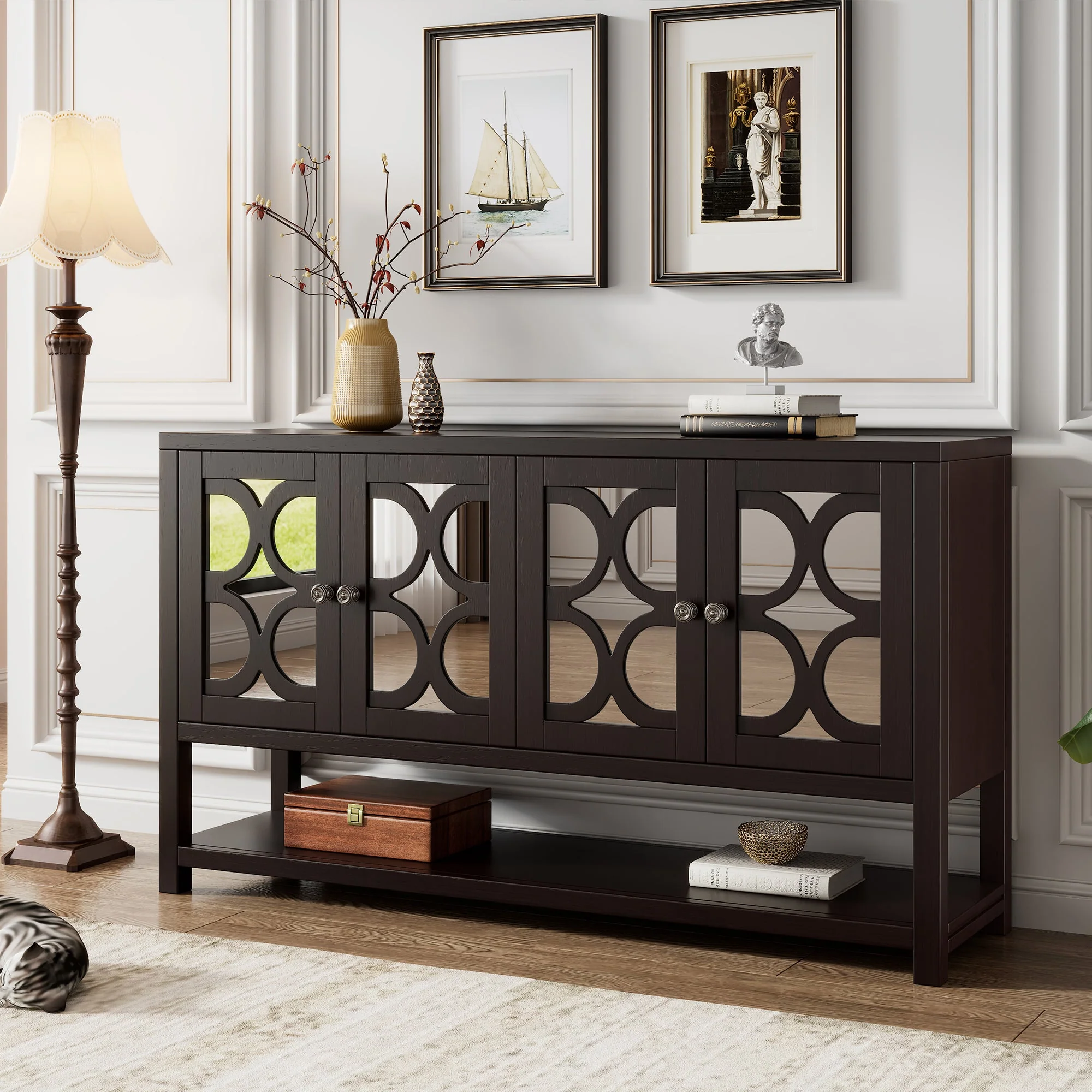Mirrored Door Console Table - Image 3