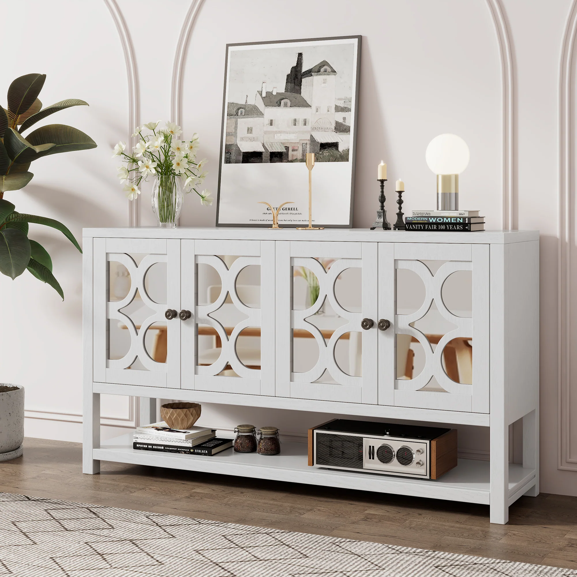 Mirrored Door Console Table - Image 4