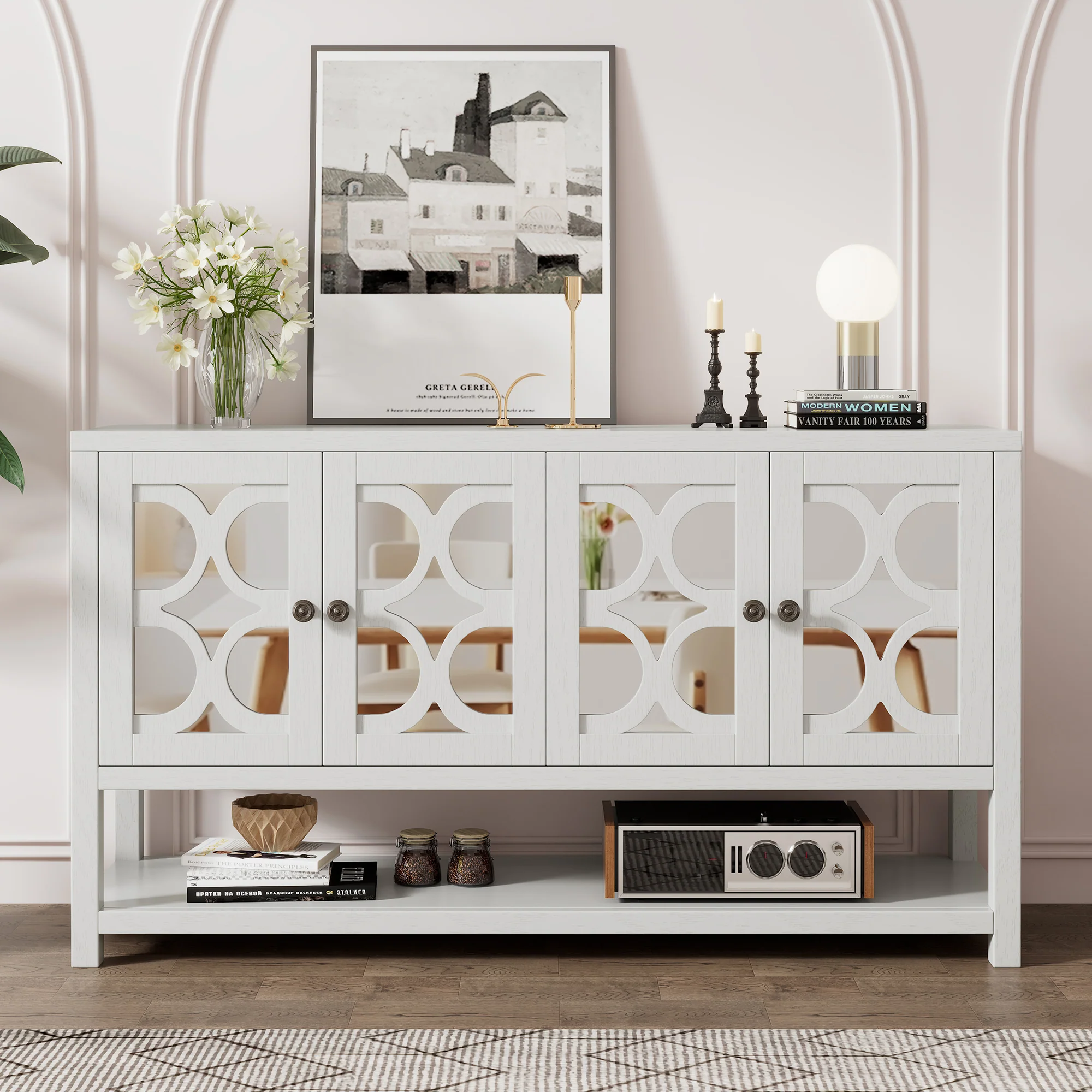 Mirrored Door Console Table - Image 5
