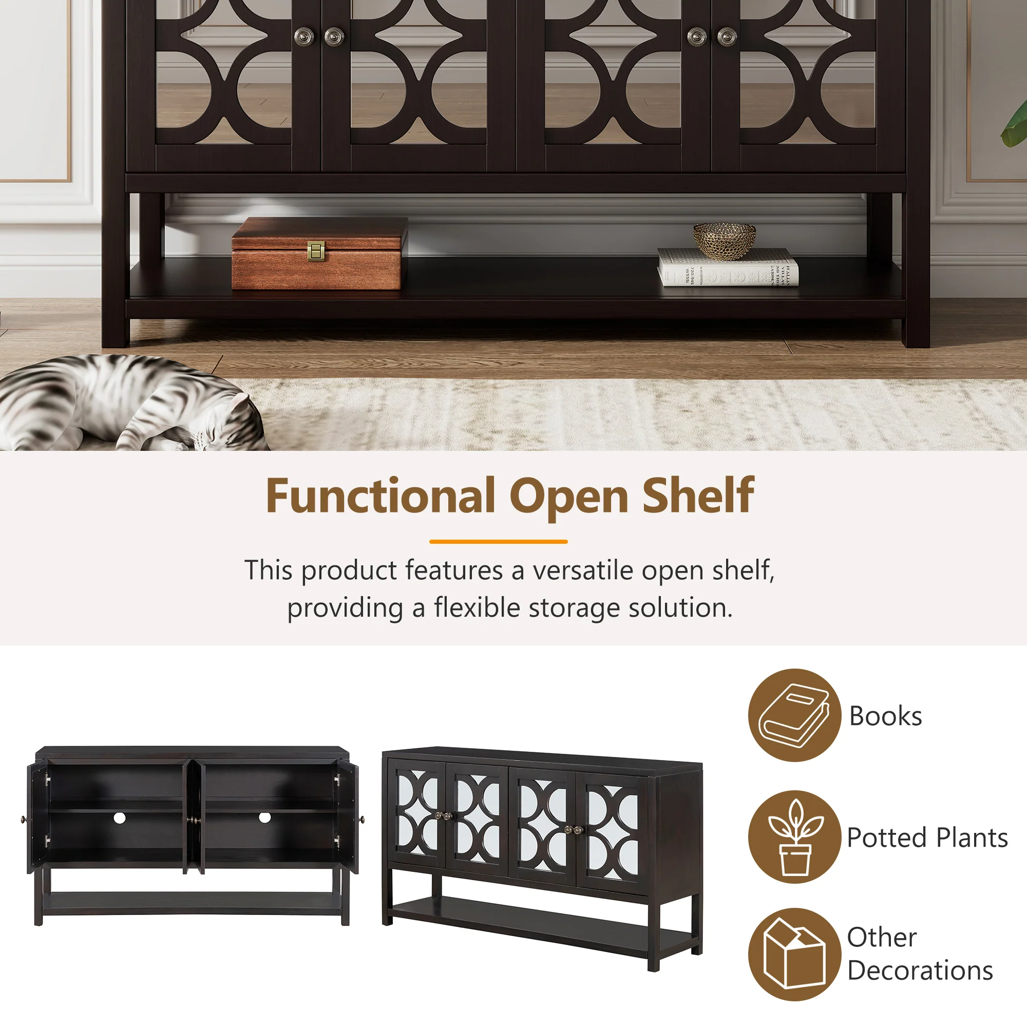 Mirrored Door Console Table - Image 50