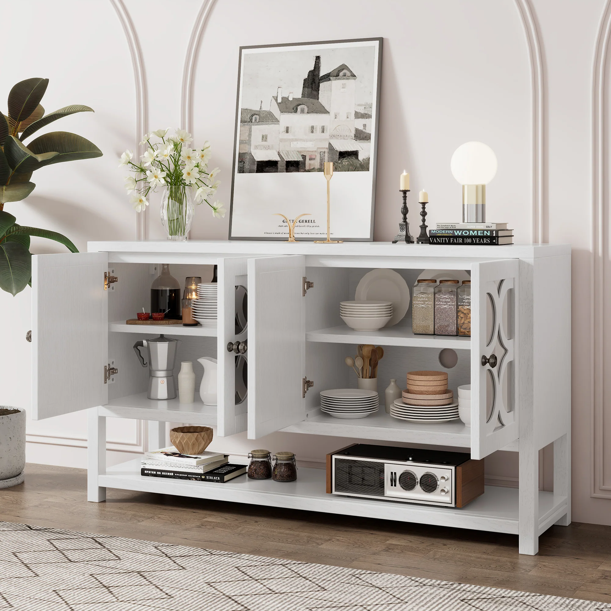 Mirrored Door Console Table - Image 6